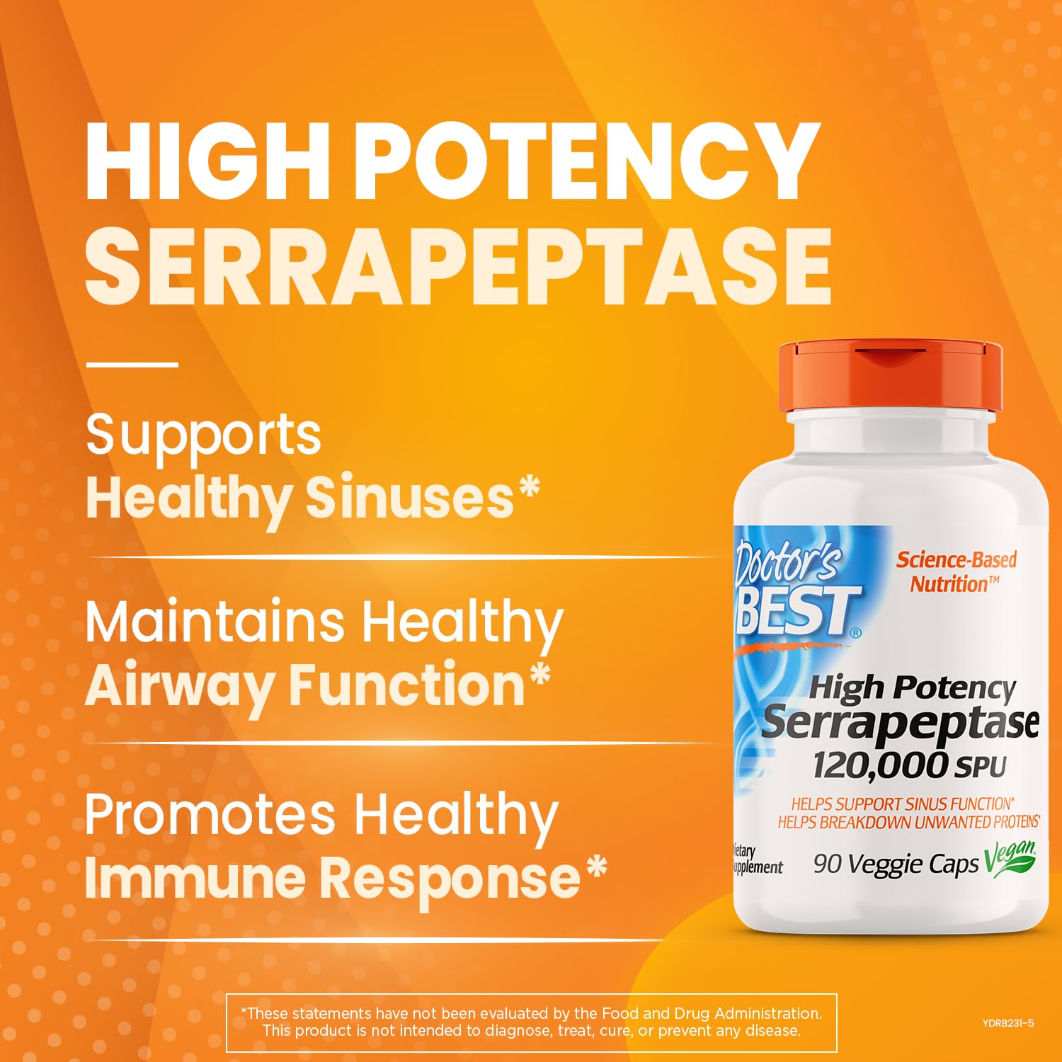 Foto 3 pulgar | Suplemento Doctor's Best Serrapeptase de Alta Potencia 90 Cápsulas - Venta Internacional