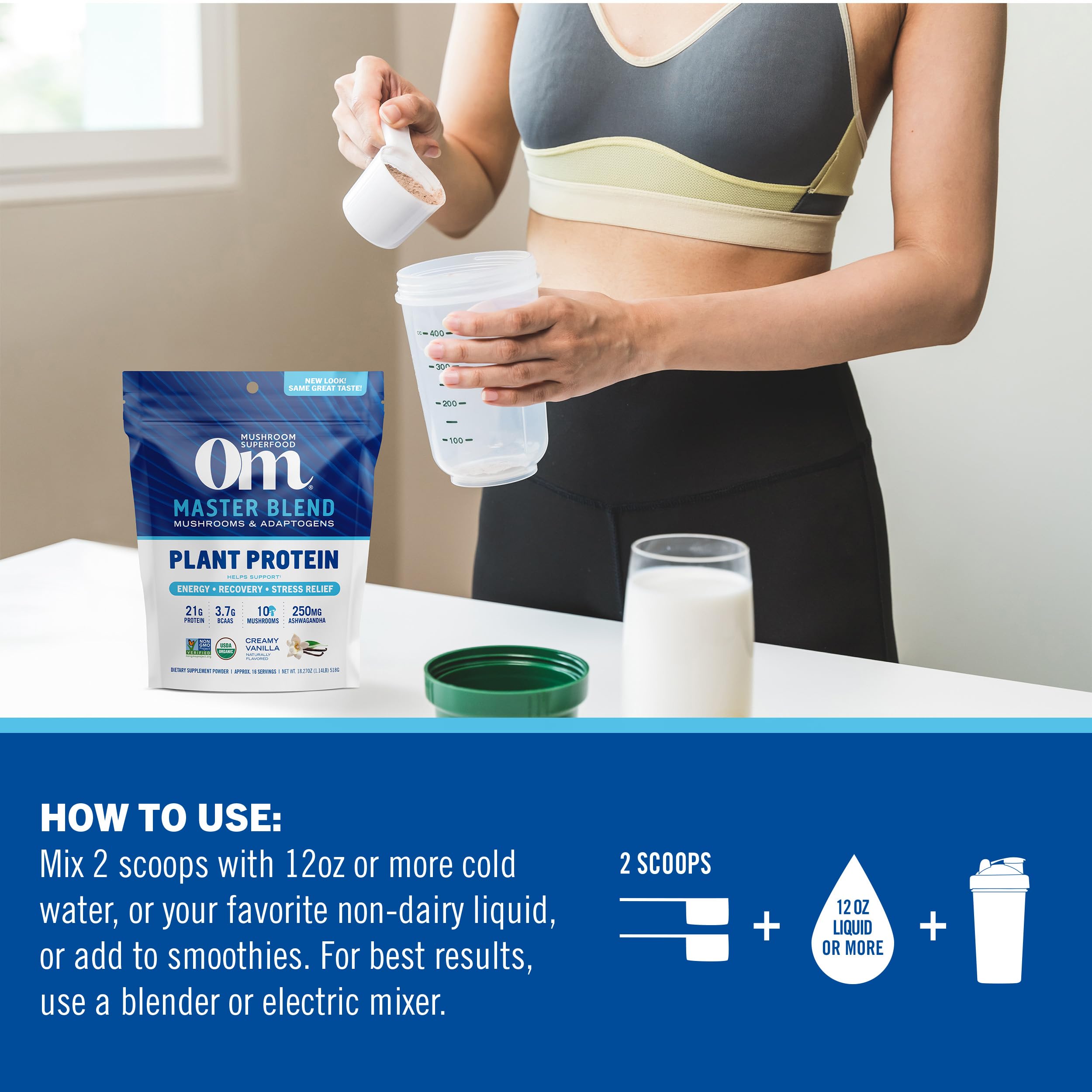 Foto 8 pulgar | Proteína en Polvo Om Mushroom Superfood Master Blend 500 Ml - Venta Internacional
