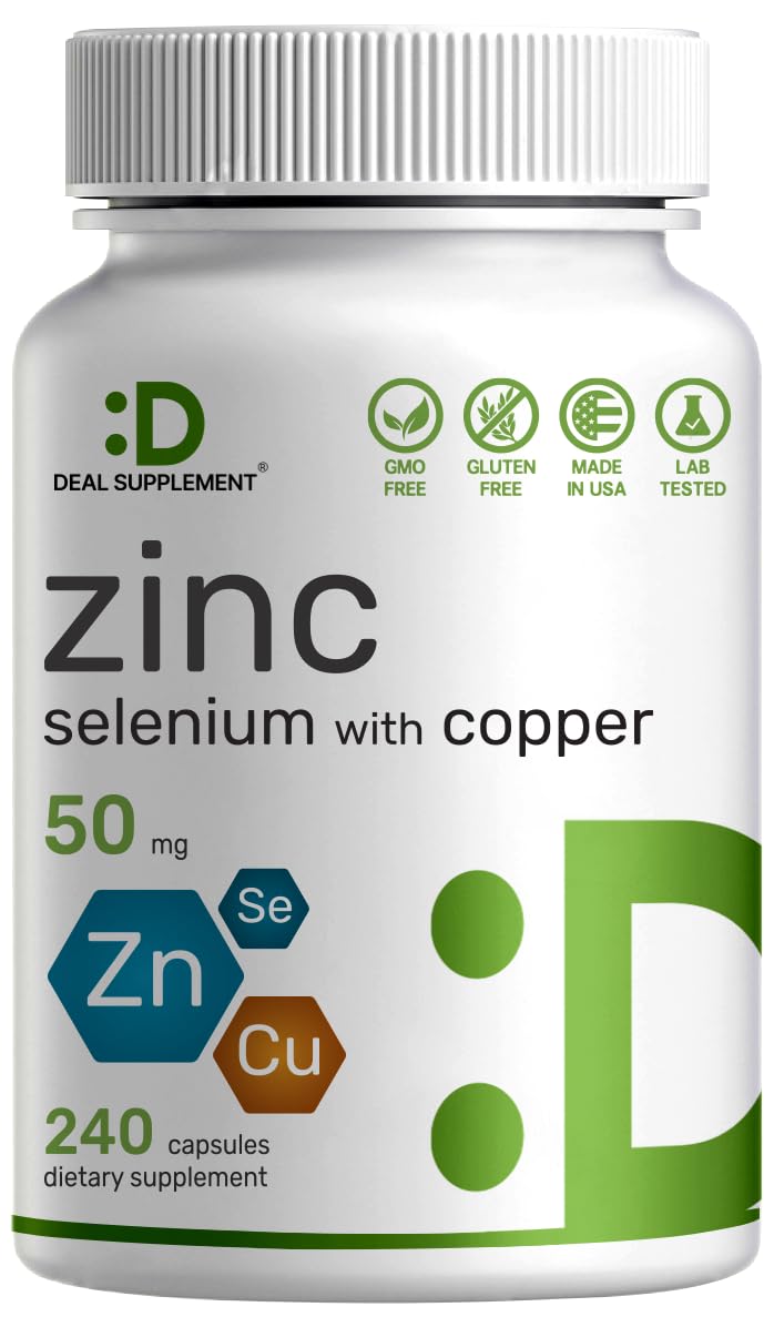 Foto 2 pulgar | Suplemento de Zinc De 50 mcg con Selenio 200 mg y Cobre - Venta Internacional