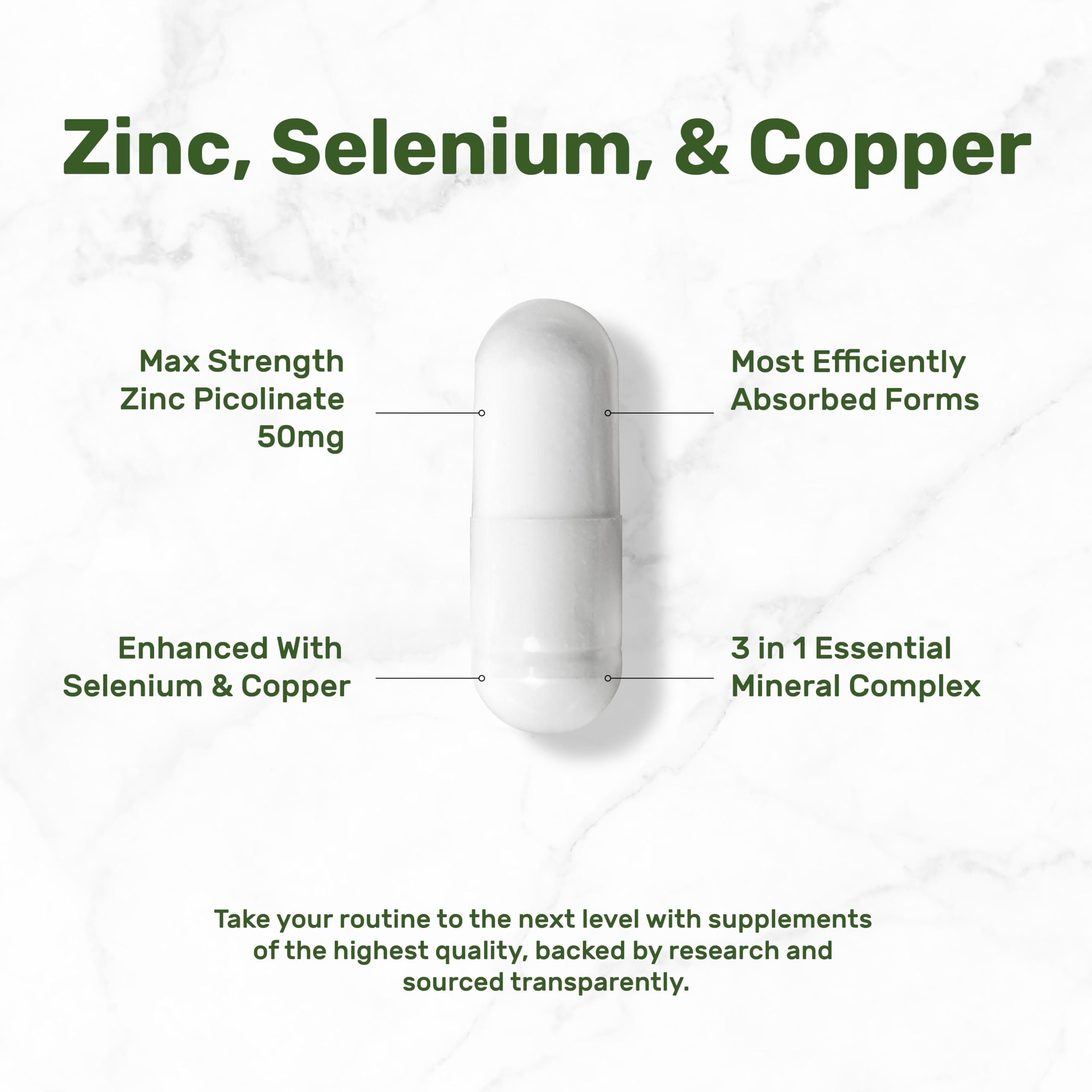 Foto 4 pulgar | Suplemento de Zinc De 50 mcg con Selenio 200 mg y Cobre - Venta Internacional