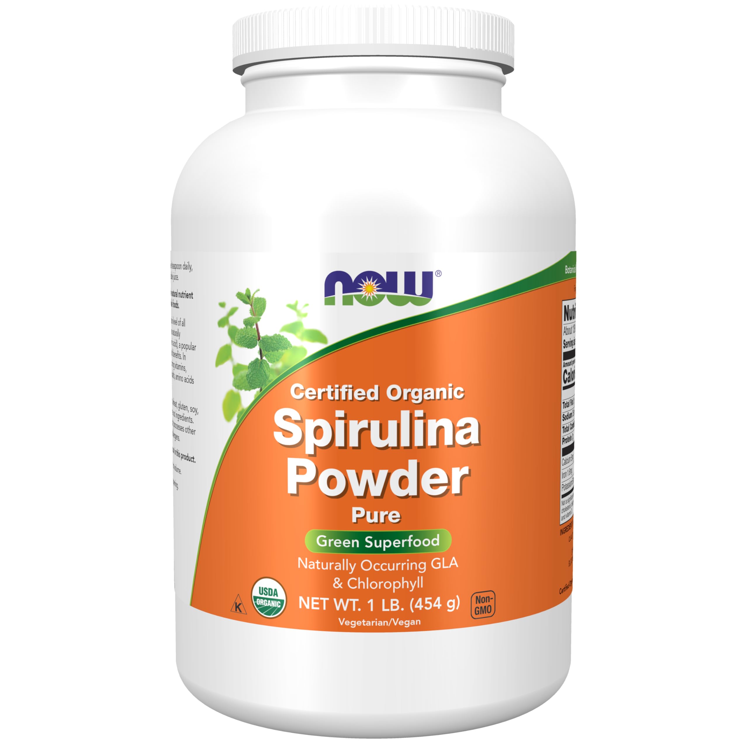 Foto 2 pulgar | Supplement Now Spirulina en Polvo Orgánica 454 G con Betacaroteno - Venta Internacional