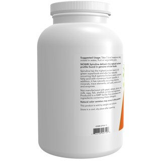 Foto 3 | Supplement Now Spirulina en Polvo Orgánica 454 G con Betacaroteno - Venta Internacional