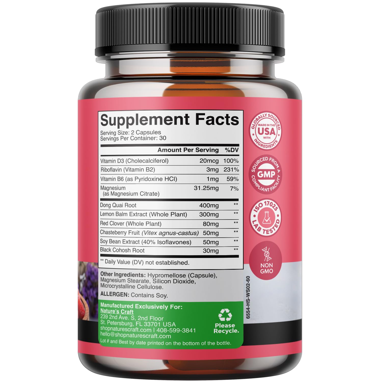 Foto 3 pulgar | Suplemento Natures Craft Complete Herbal Menopause - Venta Internacional