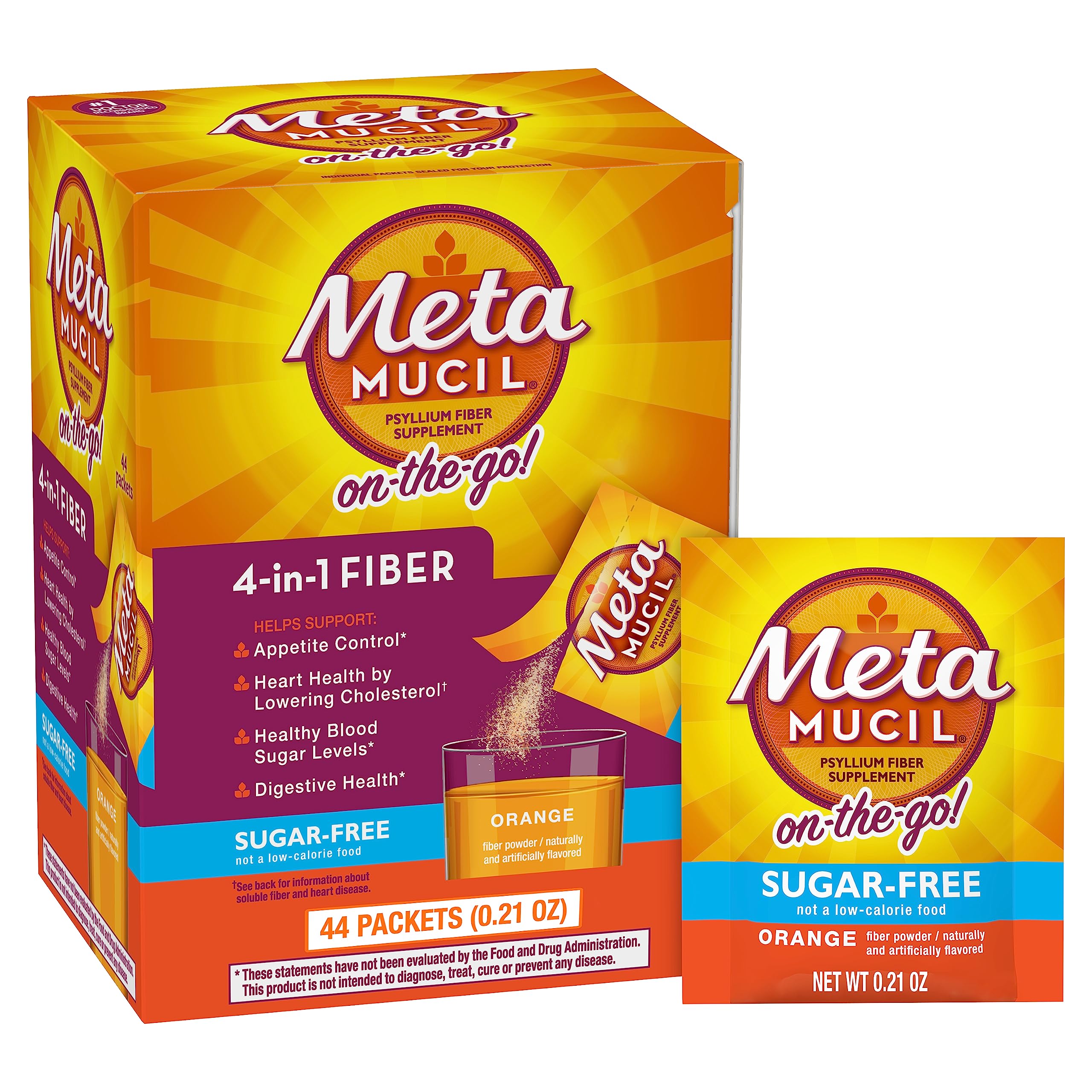 Foto 2 pulgar | Suplemento Metamucil On-the-Go Daily Cáscara de Psyllium en Polvo - Venta Internacional