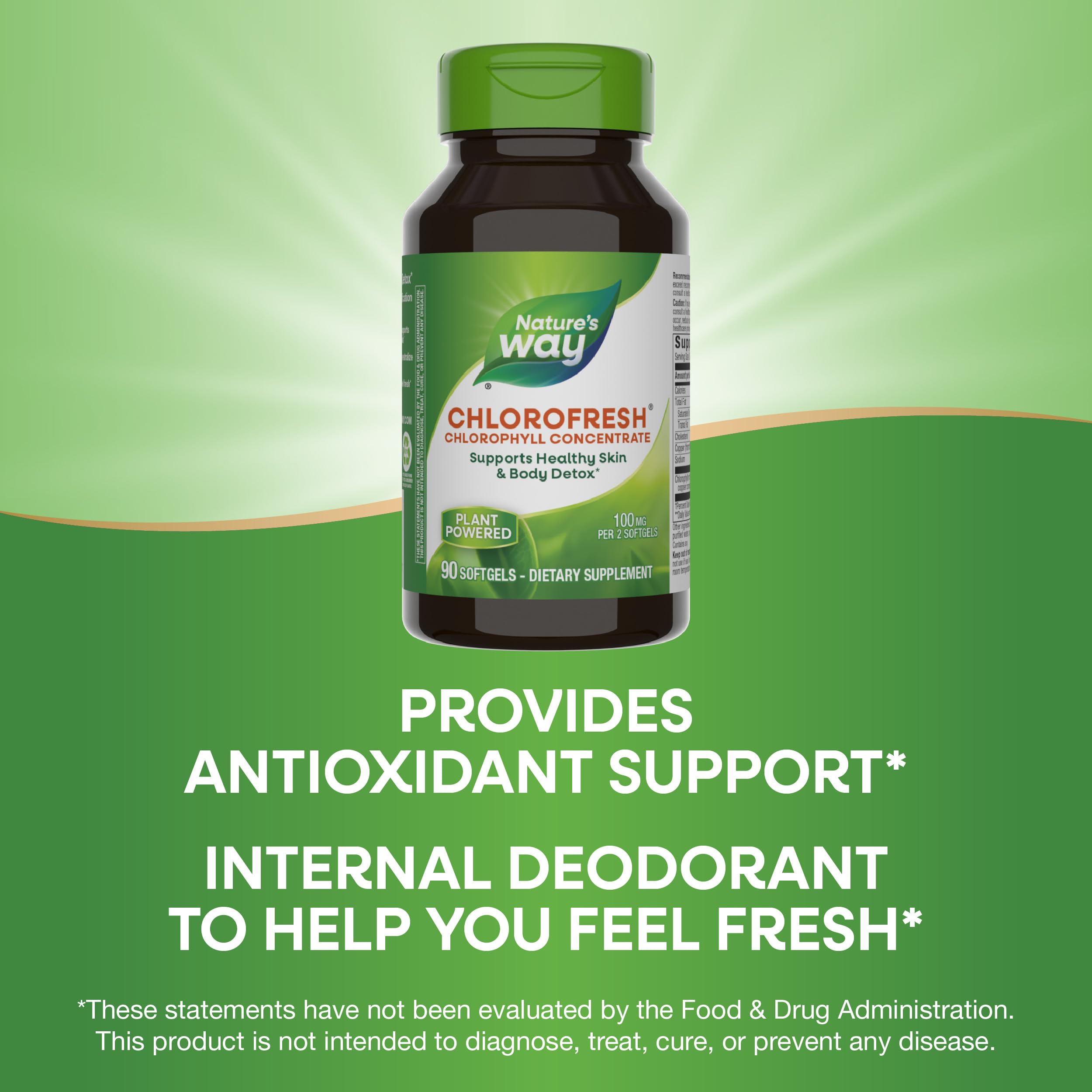 Foto 5 pulgar | Suplemento Nature's Way Chlorofresh Chlorophyll 90 Cápsulas Blandas - Venta Internacional