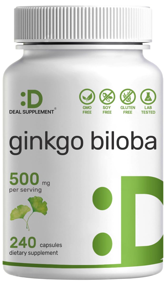 Foto 2 pulgar | Suplemento Deal Supplement Ginkgo Biloba 240 Cápsulas - Venta Internacional