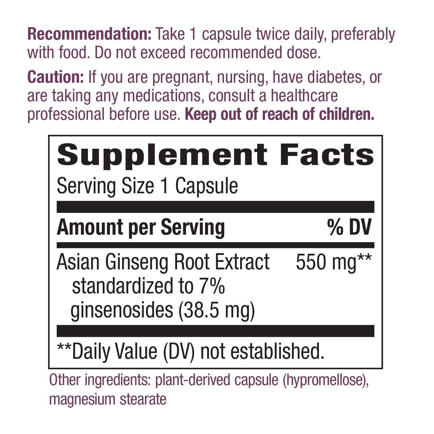 Foto 4 pulgar | Suplemento de Ginseng Asiático Nature's Way 60 Cápsulas - Venta Internacional