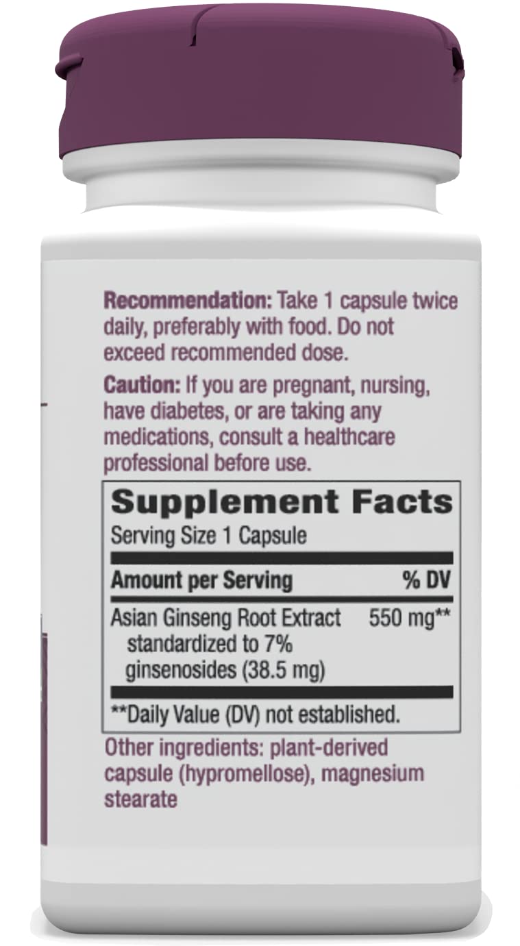 Foto 7 pulgar | Suplemento de Ginseng Asiático Nature's Way 60 Cápsulas - Venta Internacional