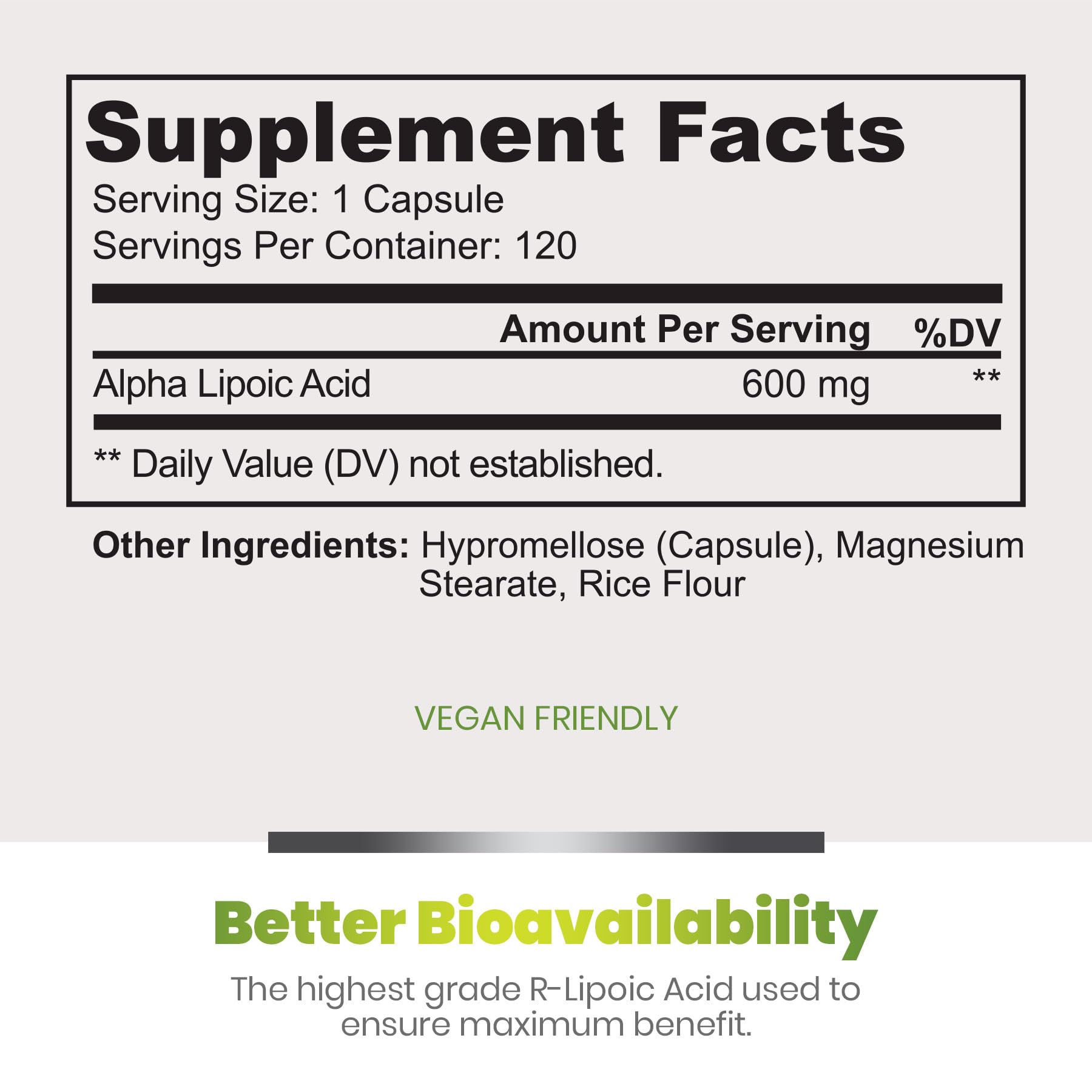 Foto 4 pulgar | Suplemento de Ácido Alfa Lipoico Puro Simply Natures 600 Mg - Venta Internacional