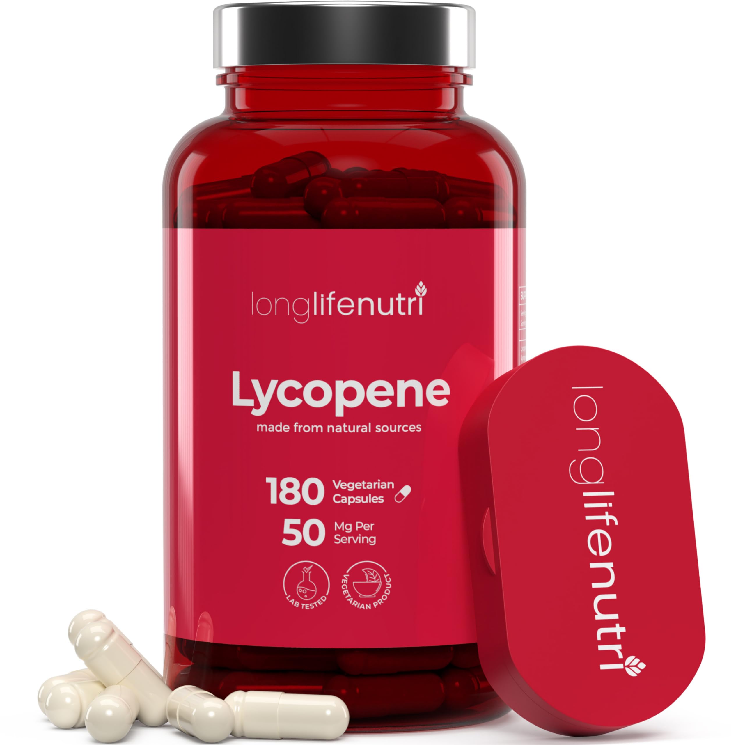 Foto 2 pulgar | Suplemento Longlifenutri Licopene 50 mg 180 Cápsulas Vegetarianas - Venta Internacional