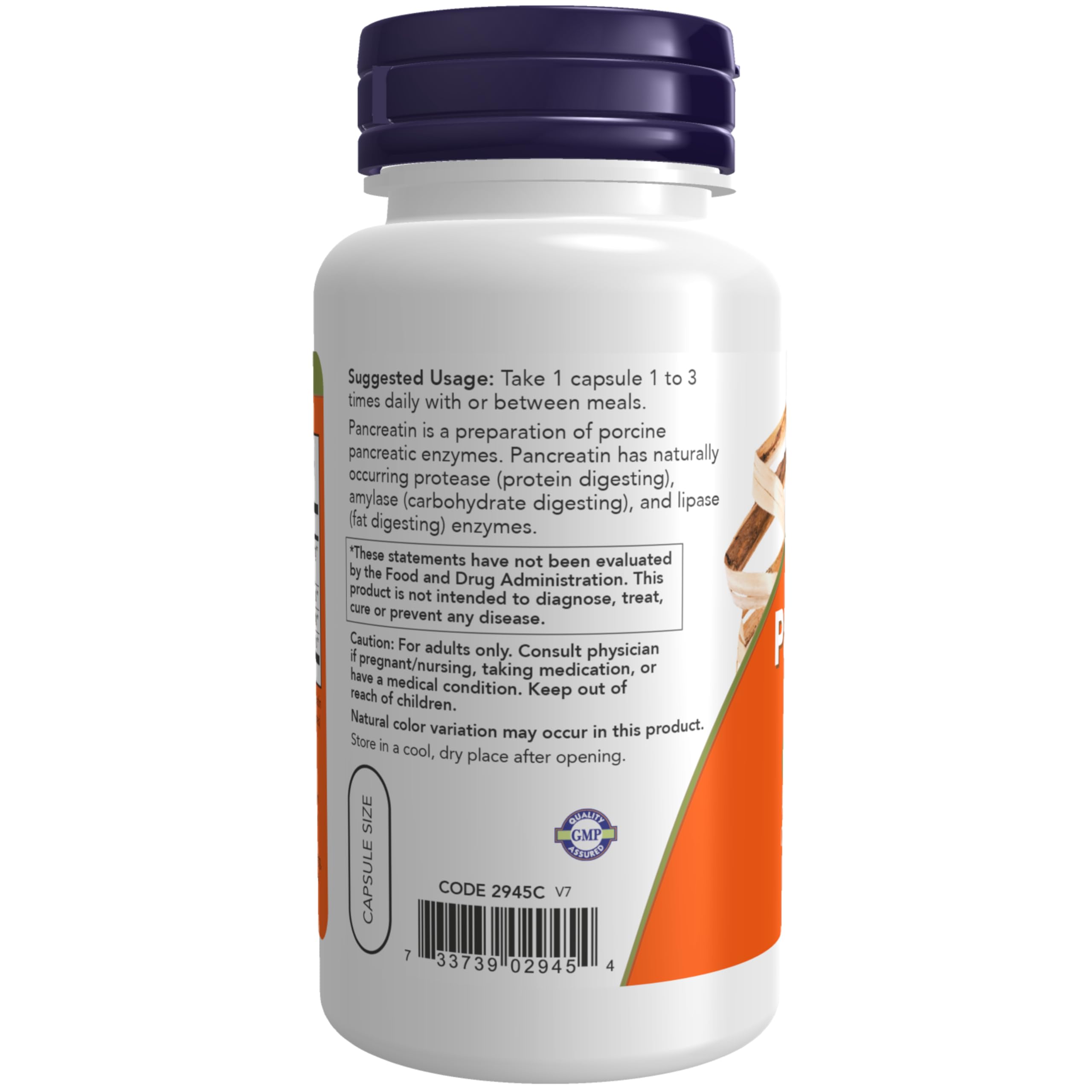 Foto 4 pulgar | Suplemento Now Pancreatin 200 Mg 100 Cápsulas - Venta Internacional