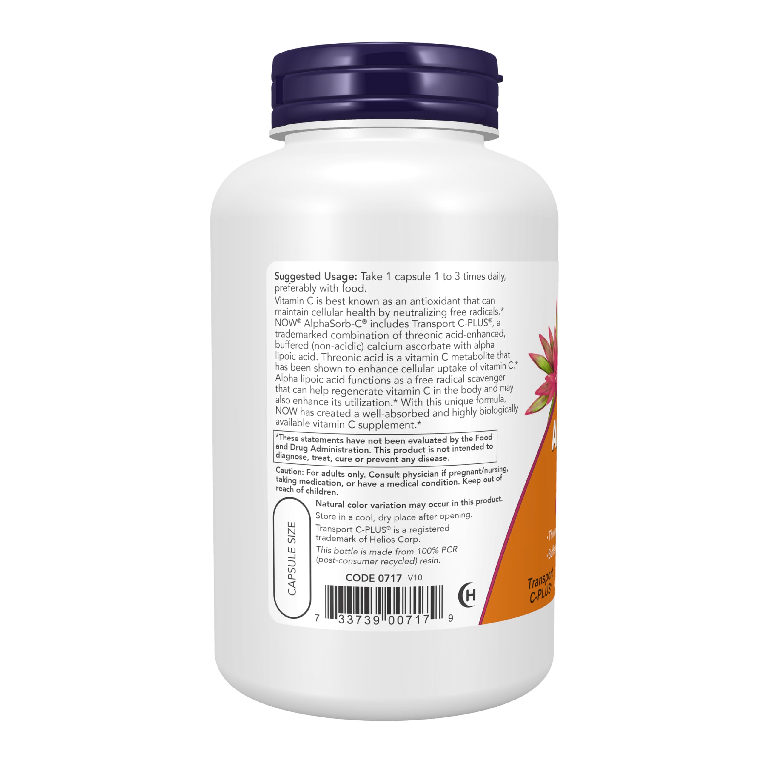 Foto 4 pulgar | Suplemento  Now Alphasorb-C 500 mg con Ácido Treónico 180 Cápsulas - Venta Internacional