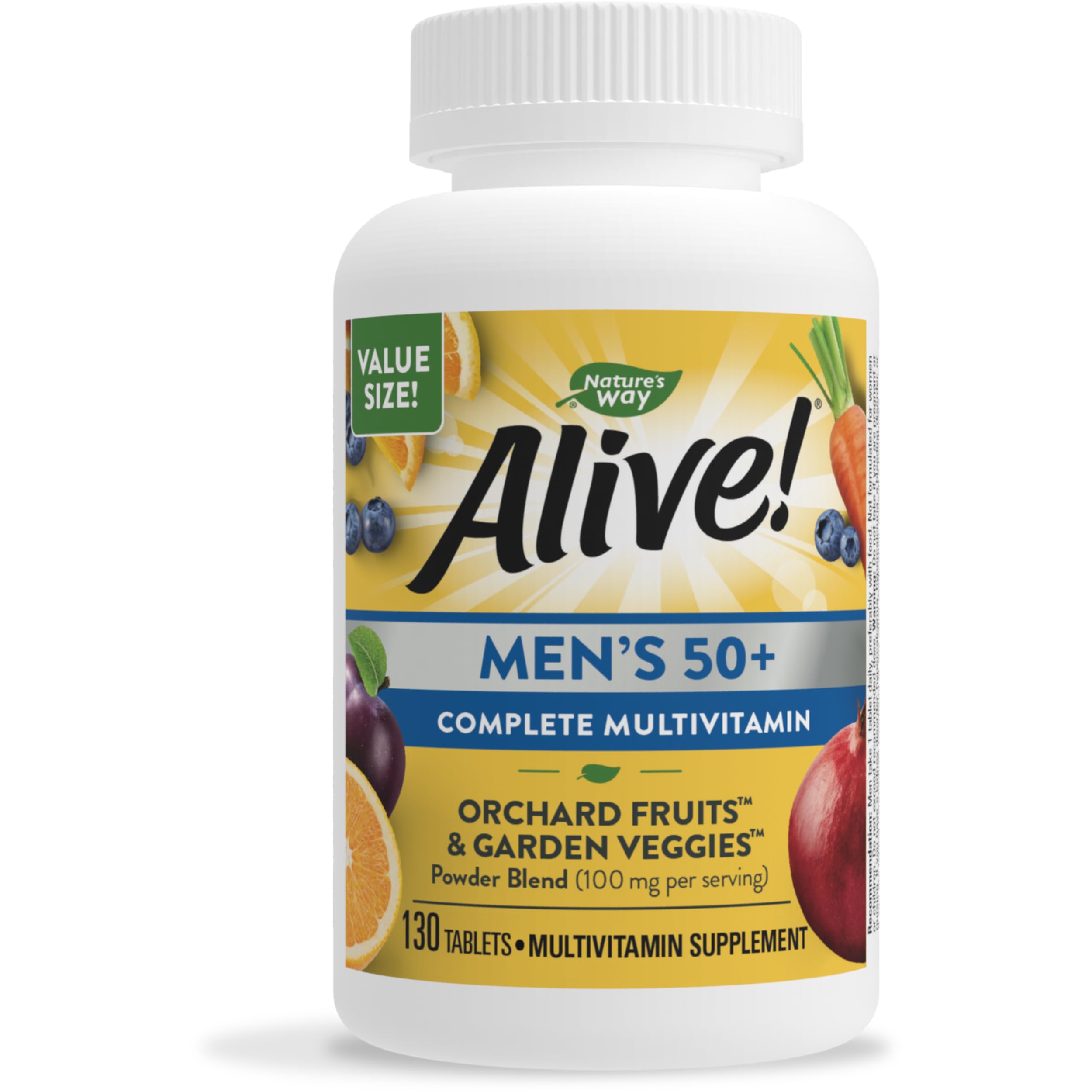 Foto 2 pulgar | Multivitamínico Nature's Way Alive! 130 Comprimidos Completos para Hombres Mayores De 50 Años - Venta Internacional