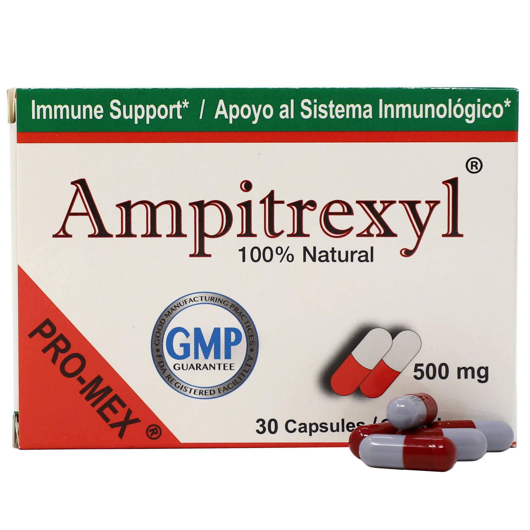 Foto 2 pulgar | Suplemento de Ampitrexyl 500 mg 30 Cápsulas con Vitamina C y Zinc - Venta Internacional