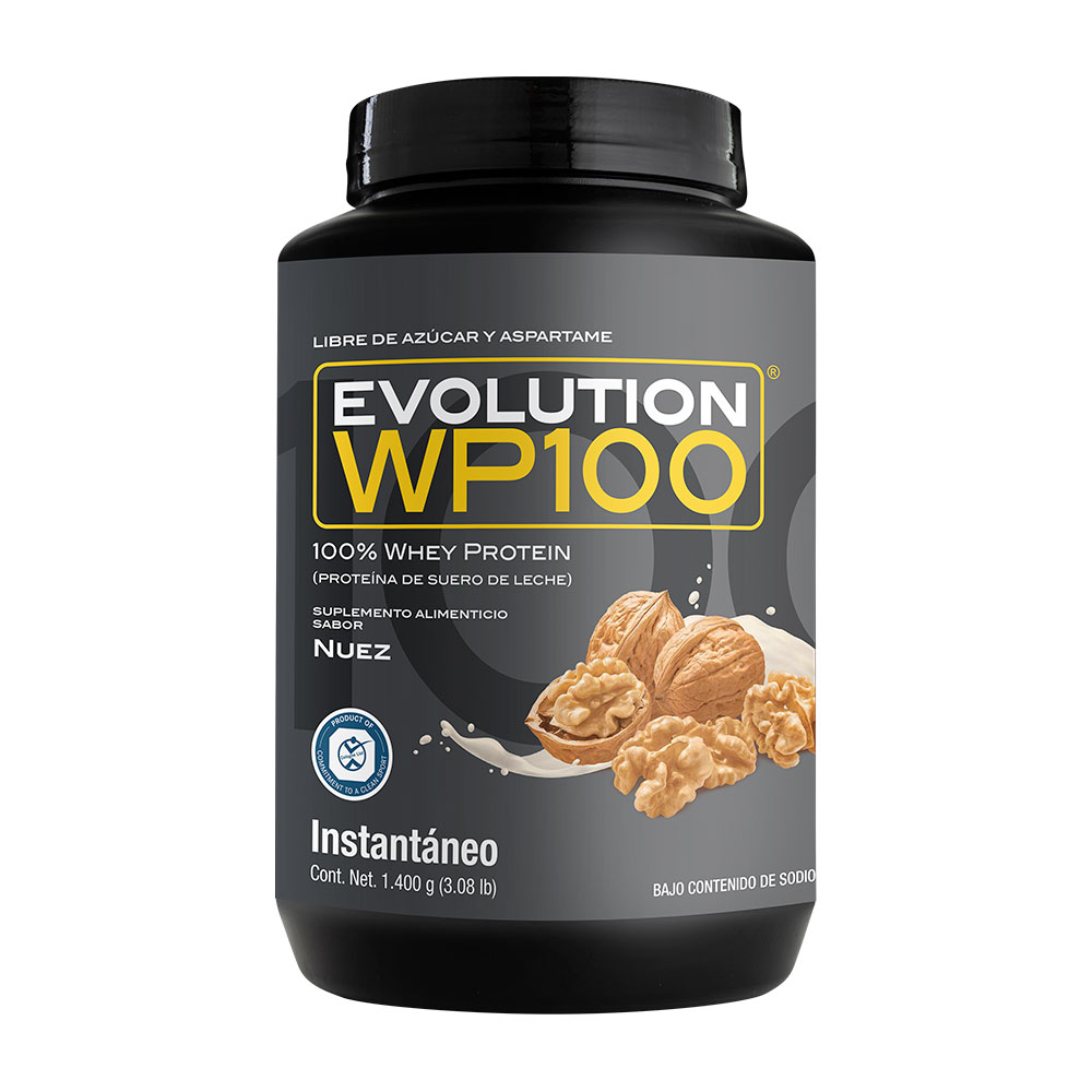 Foto 2 pulgar | Evolution. Proteína De Suero De Leche, Wp100, Whey Protein, 1400 Gramos (sabor Nuez)