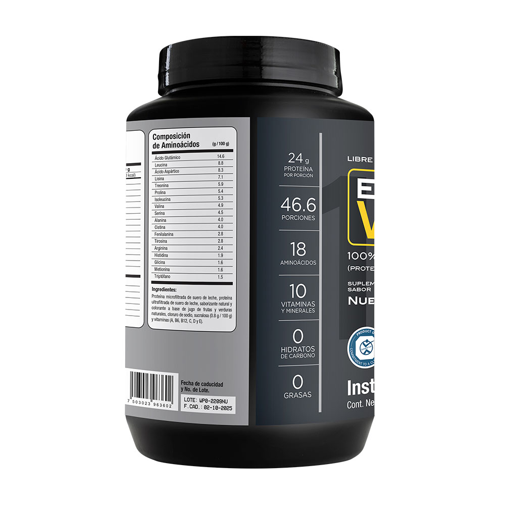 Foto 4 pulgar | Evolution. Proteína De Suero De Leche, Wp100, Whey Protein, 1400 Gramos (sabor Nuez)