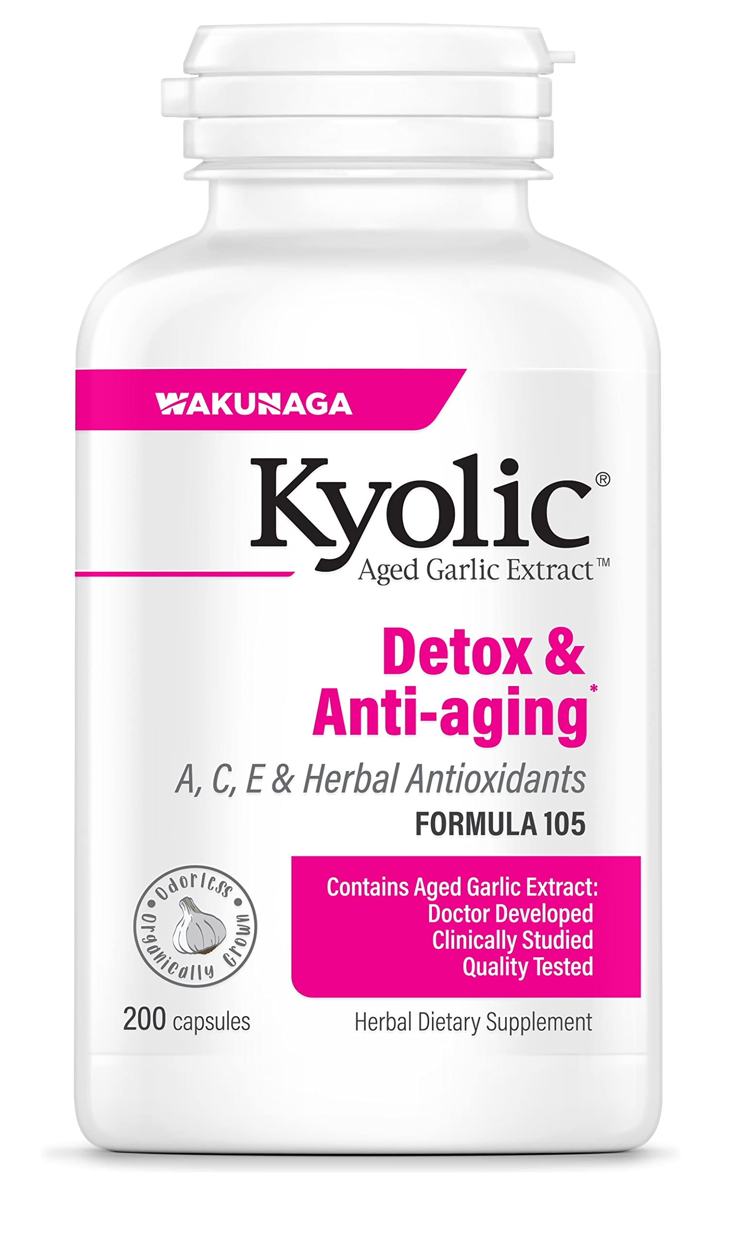 Foto 2 pulgar | Suplemento de Extracto de Ajo Envejecido Kyolic Fórmula 105 con 200 Cápsulas - Venta Internacional