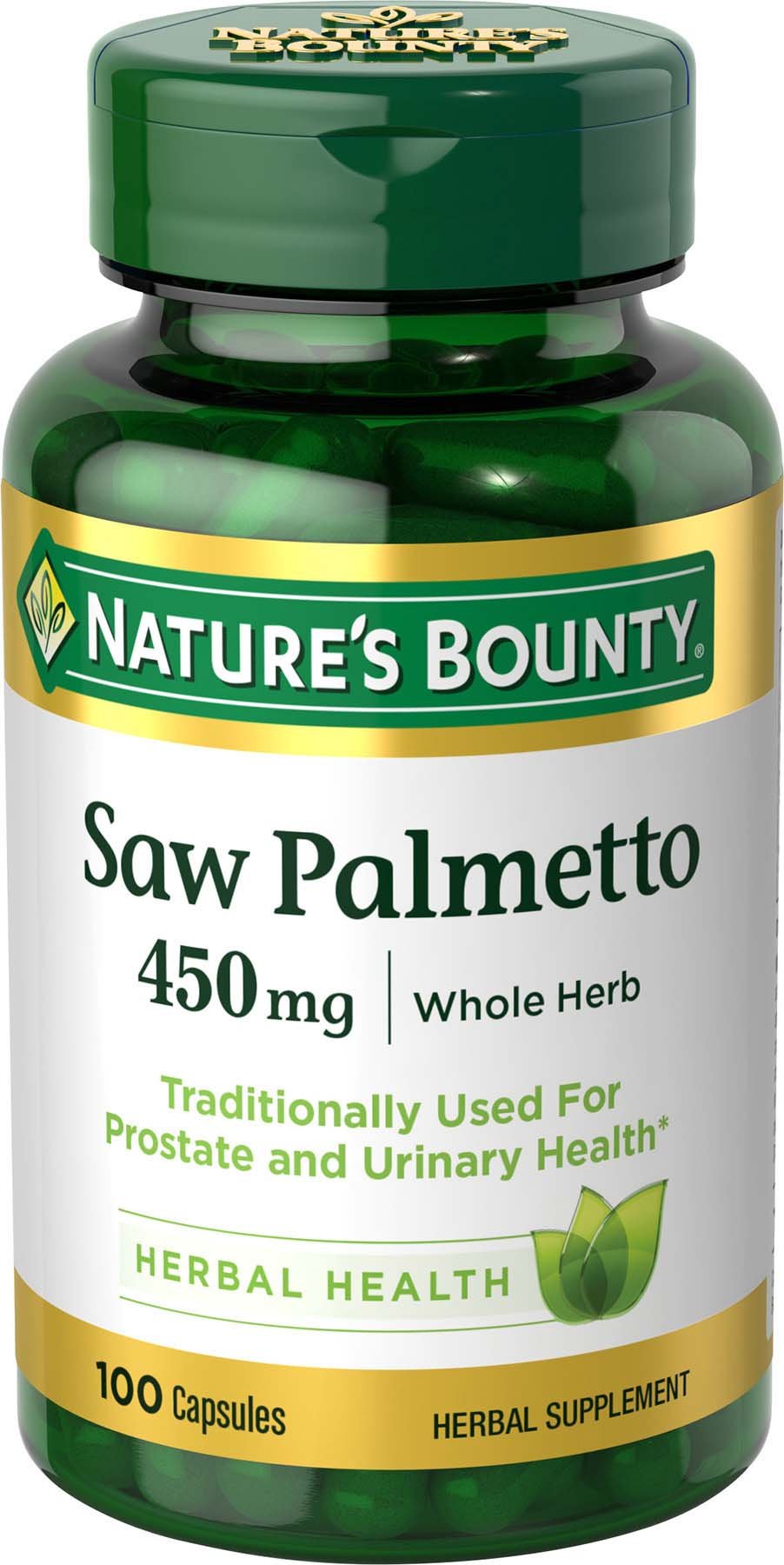 Foto 2 pulgar | Suplemento Nature's Bounty Saw Palmetto 450 Mg 100 Cápsulas - Venta Internacional