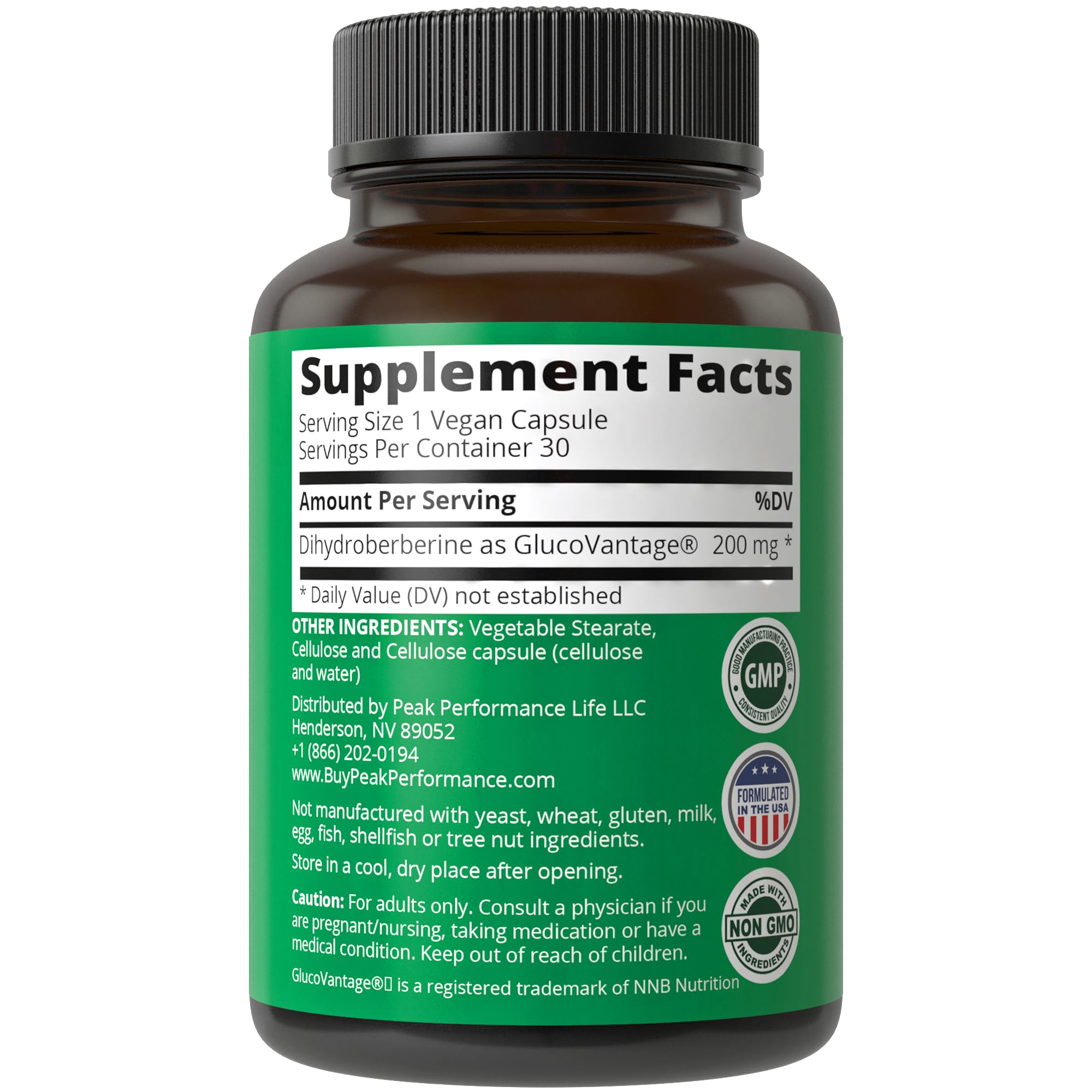 Foto 6 pulgar | Suplemento Peak Performance Super Berberine Dihidroberberine - Venta Internacional