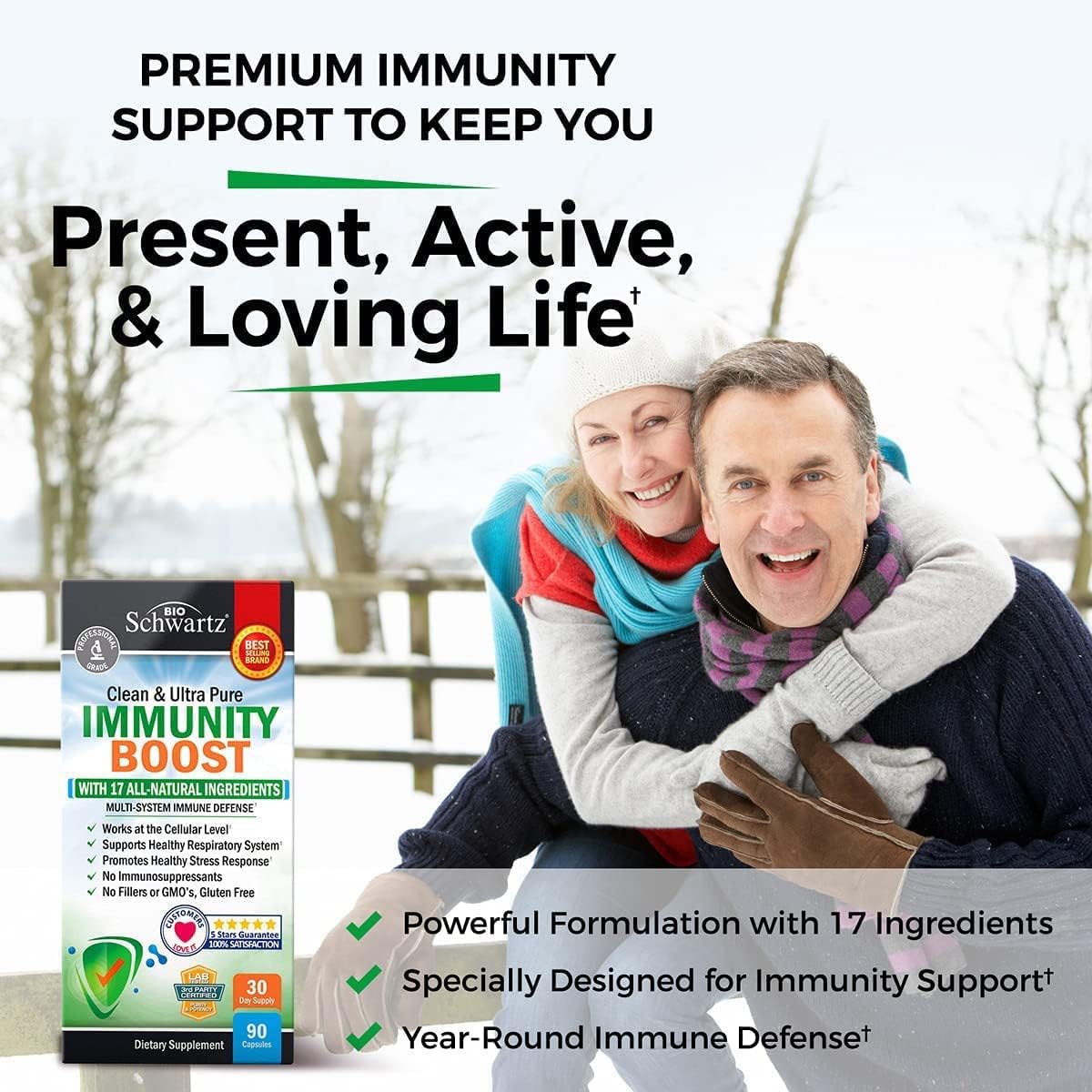 Foto 4 pulgar | Suplemento Bioschwartz Immune Support con Vitamina C 1000 mg 90 Cápsulas - Venta Internacional