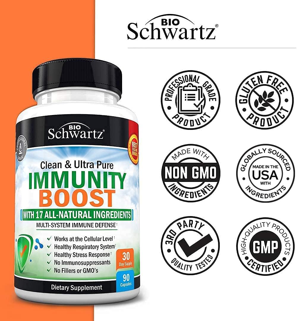 Foto 6 pulgar | Suplemento Bioschwartz Immune Support con Vitamina C 1000 mg 90 Cápsulas - Venta Internacional