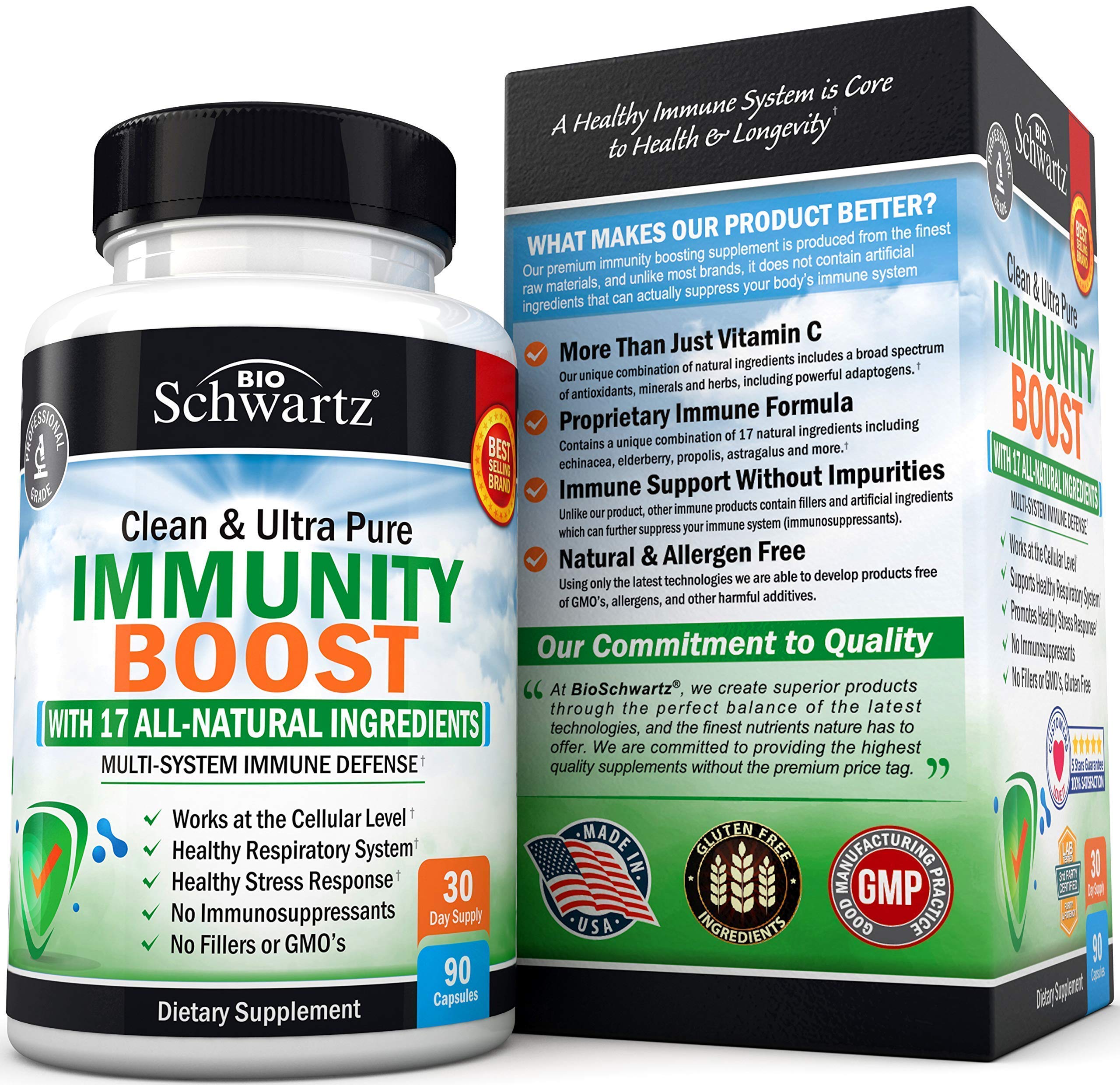 Foto 8 pulgar | Suplemento Bioschwartz Immune Support con Vitamina C 1000 mg 90 Cápsulas - Venta Internacional