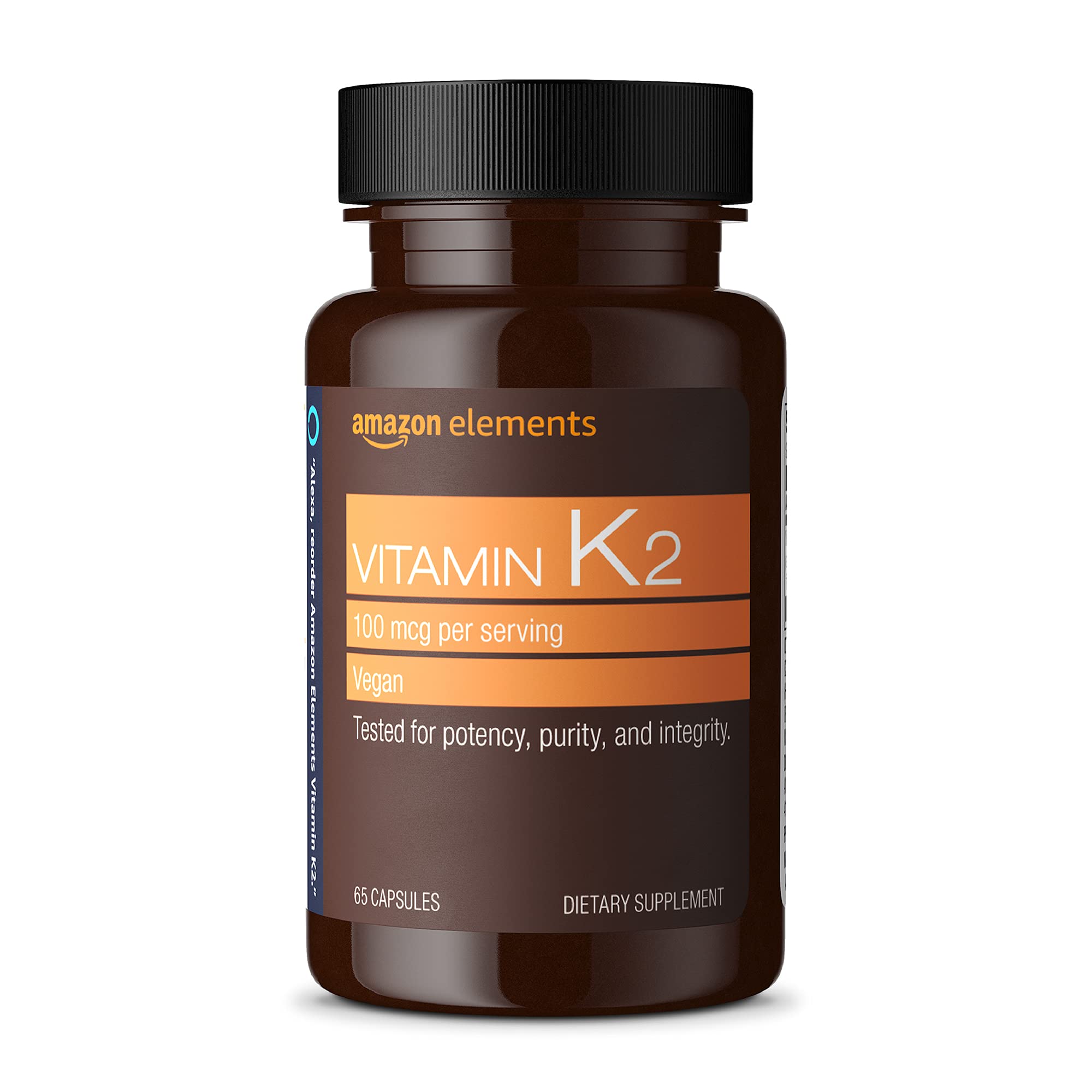 Foto 2 pulgar | Suplemento de Vitamina K2 Amazon Elements 100 mcg 65 Cápsulas - Venta Internacional