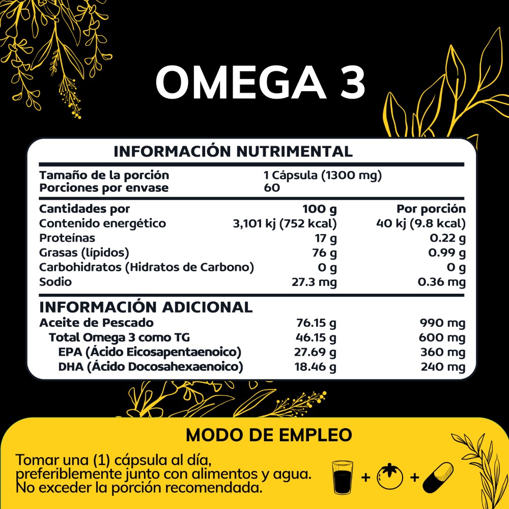 Foto 3 pulgar | Suplemento Alimenticio Omega 3 Aceite De Pescado Quotidien 60 Cápsulas