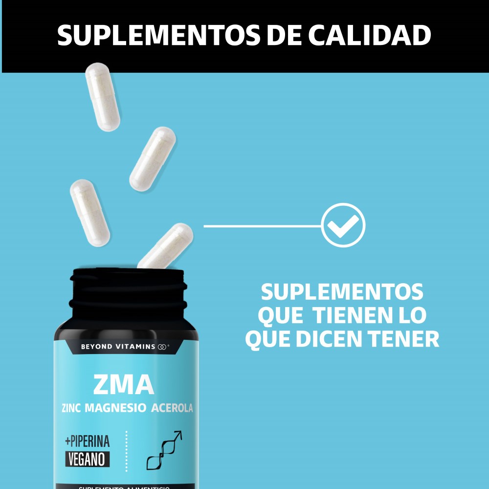 Foto 5 pulgar | Suplemento Alimenticio Zma Zinc Magnesio Acerola Y Pimienta Negra Beyond Vitamins 180 Cápsulas