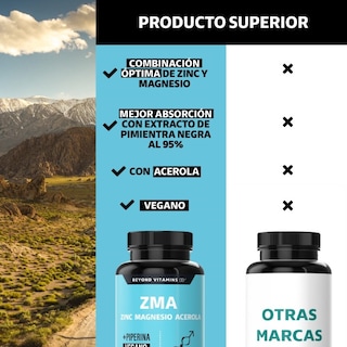 Foto 5 | Suplemento Alimenticio Zma Zinc Magnesio Acerola Y Pimienta Negra Beyond Vitamins 180 Cápsulas