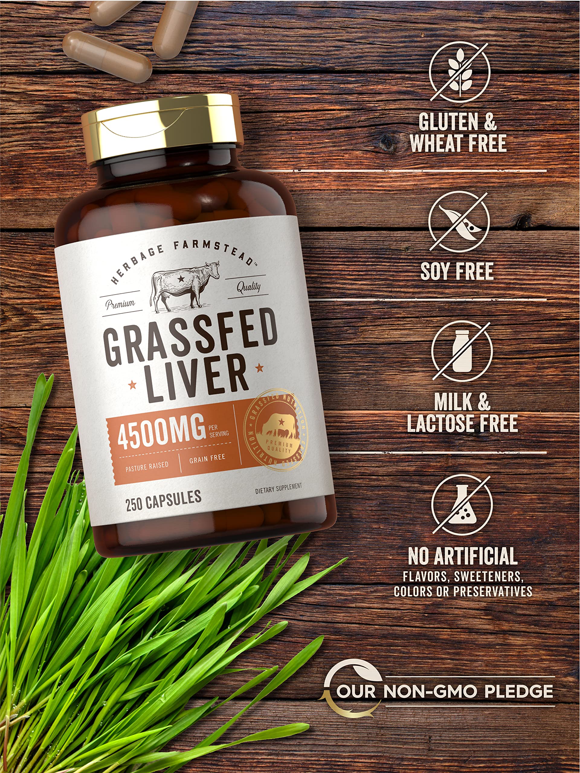 Foto 4 | Suplemento Carlyle Cápsulas De Hígado De Res Alimentadas Con Pasto 4500 Mg - Venta Internacional