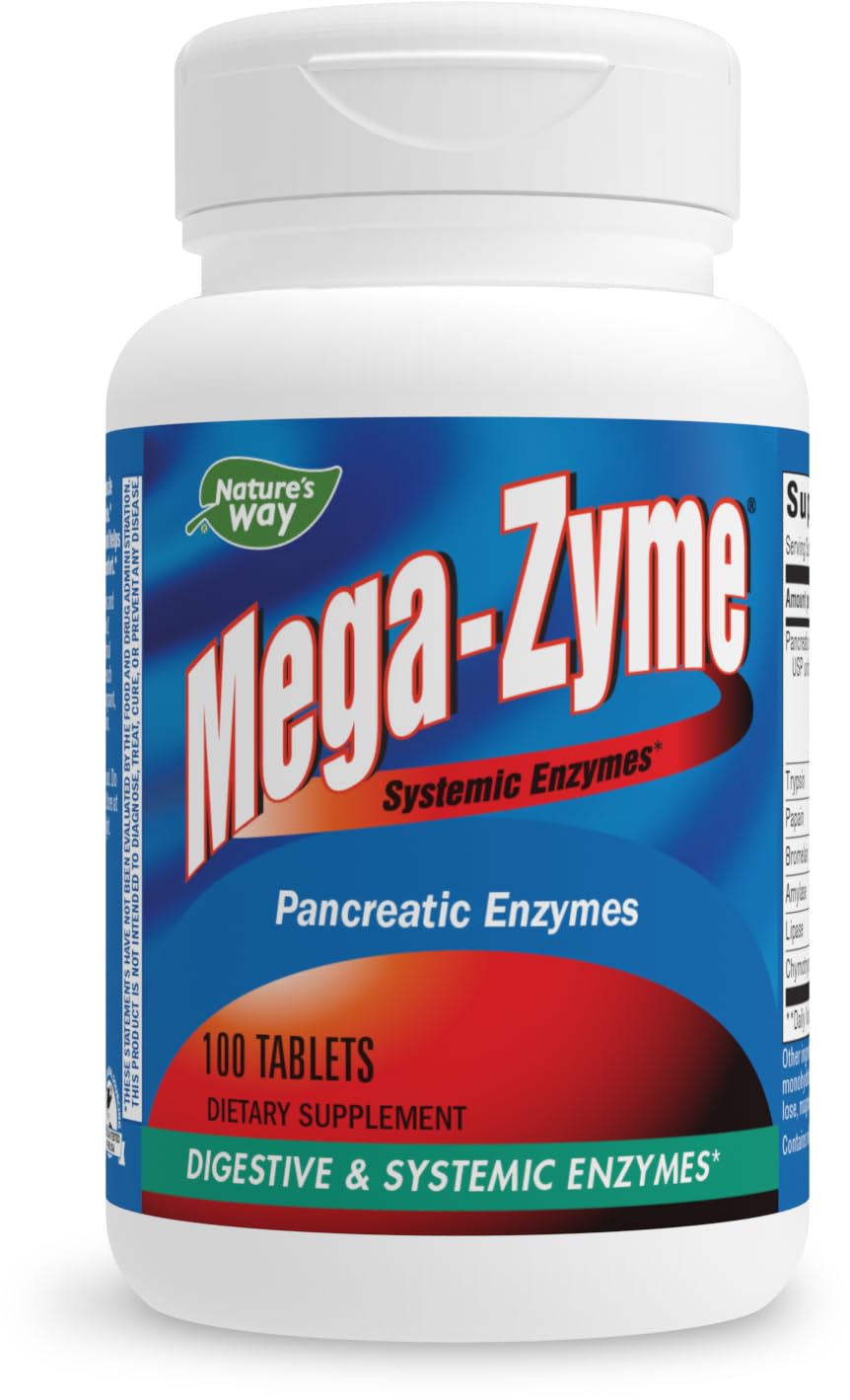 Foto 2 pulgar | Suplemento Nature's Way Mega-zyme Systemic Enzyme 100 Comprimidos - Venta Internacional