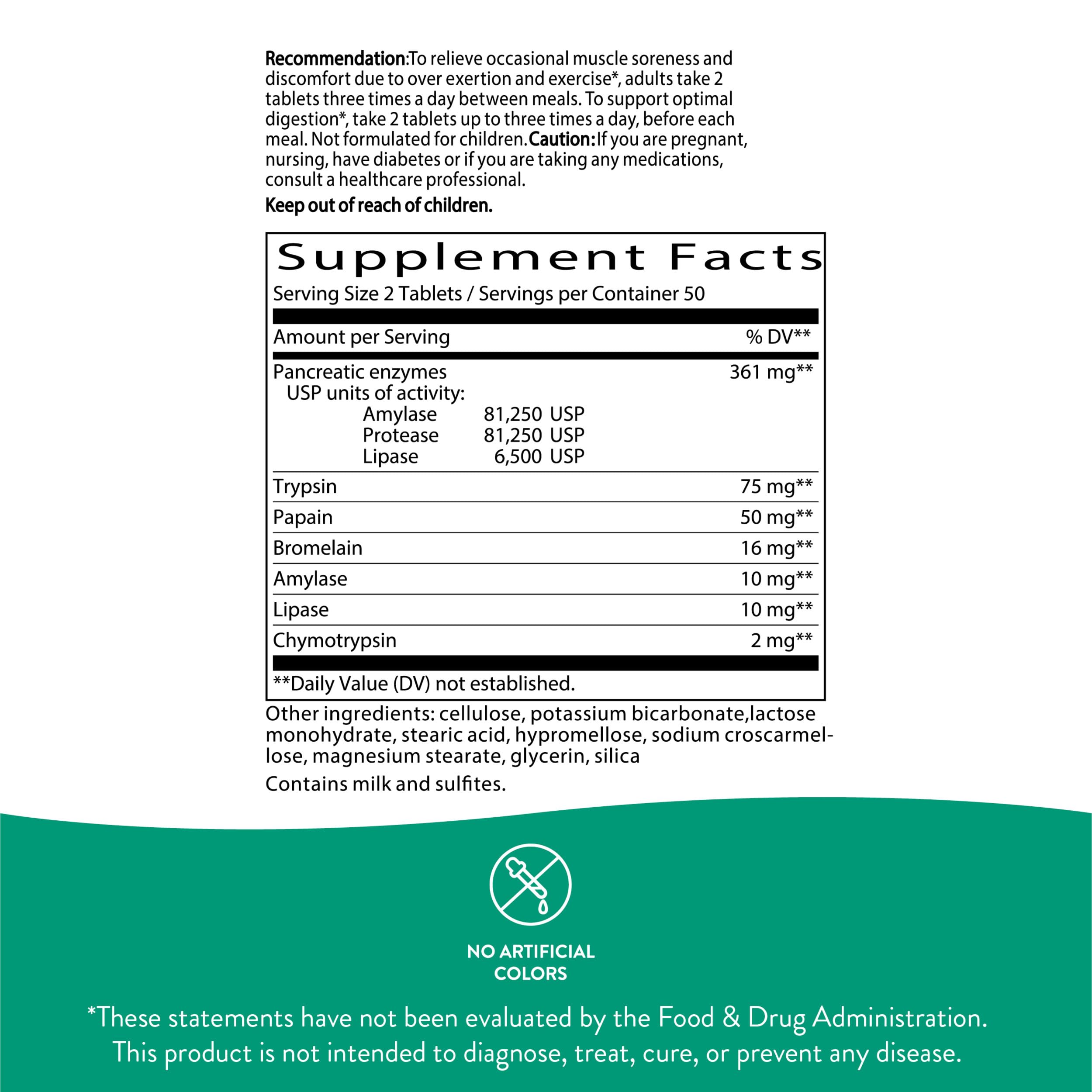 Foto 5 pulgar | Suplemento Nature's Way Mega-zyme Systemic Enzyme 100 Comprimidos - Venta Internacional