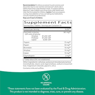 Foto 4 | Suplemento Nature's Way Mega-zyme Systemic Enzyme 100 Comprimidos - Venta Internacional
