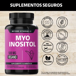 Foto 2 | Suplemento Alimenticio Myo Inositol Y Colágeno Hidrolizado Beyond Vitamins 180 Cápsulas