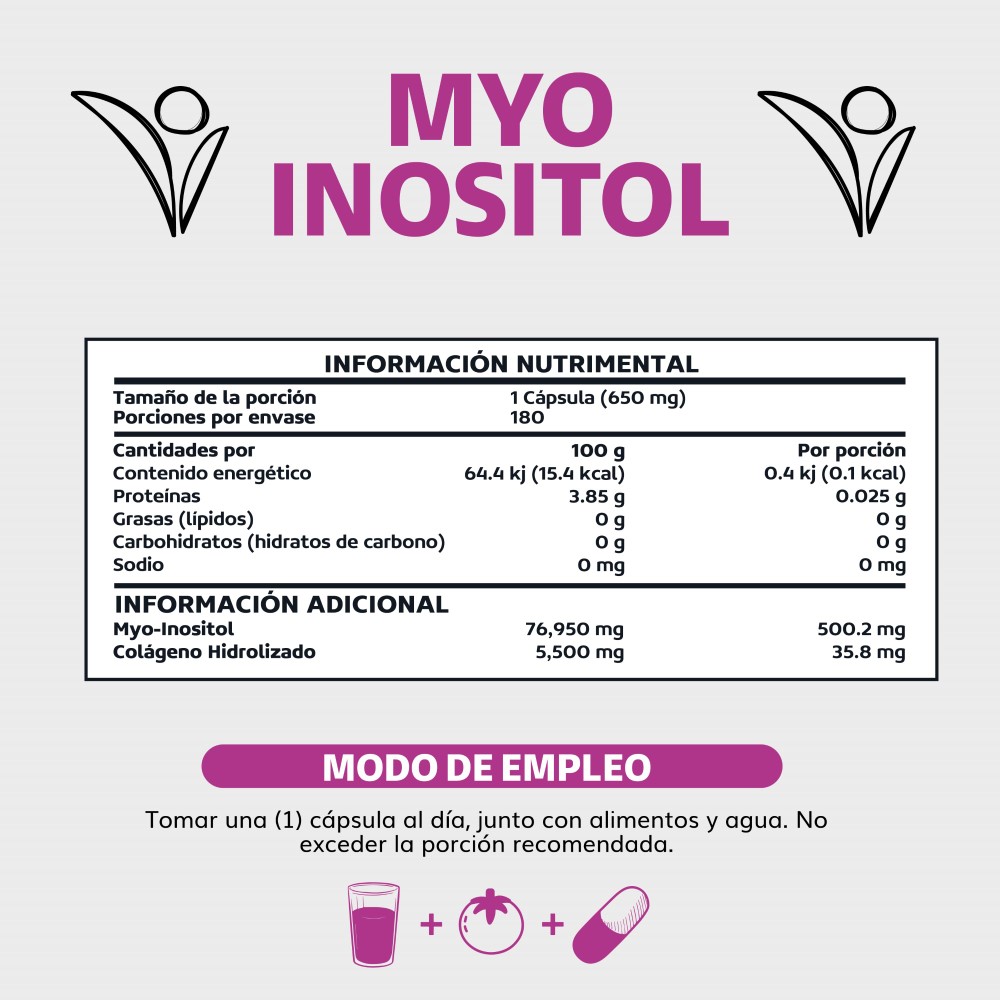 Foto 4 pulgar | Suplemento Alimenticio Myo Inositol Y Colágeno Hidrolizado Beyond Vitamins 180 Cápsulas