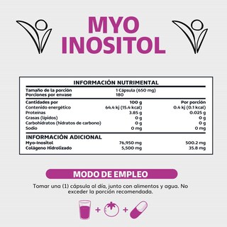 Foto 3 | Suplemento Alimenticio Myo Inositol Y Colágeno Hidrolizado Beyond Vitamins 180 Cápsulas