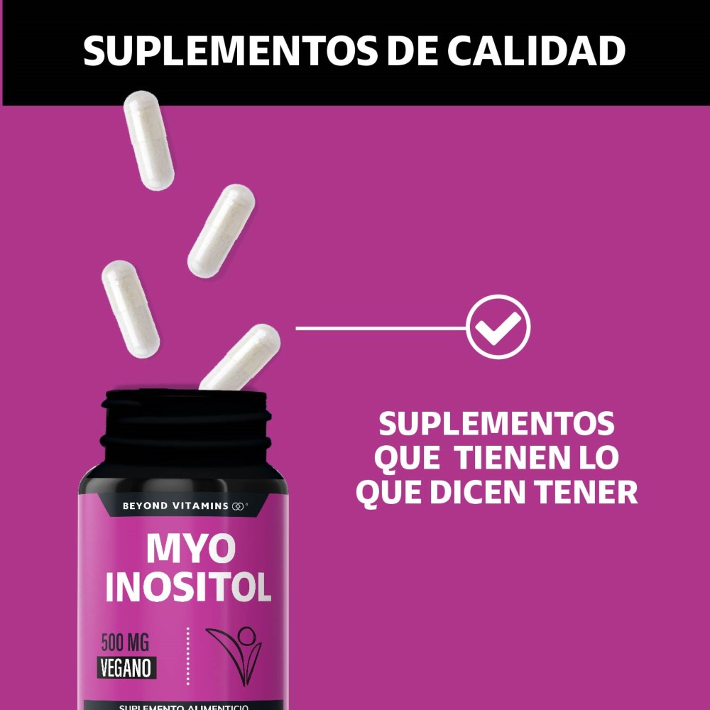 Foto 5 pulgar | Suplemento Alimenticio Myo Inositol Y Colágeno Hidrolizado Beyond Vitamins 180 Cápsulas