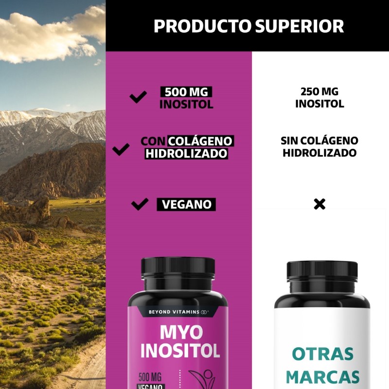 Foto 6 pulgar | Suplemento Alimenticio Myo Inositol Y Colágeno Hidrolizado Beyond Vitamins 180 Cápsulas