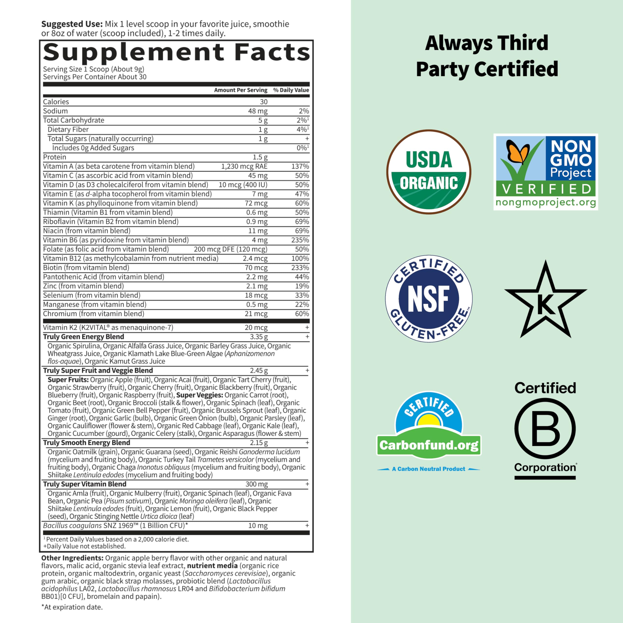 Foto 6 pulgar | Suplemento Garden Of Life Sport Nutrition Greens Powder - Venta Internacional