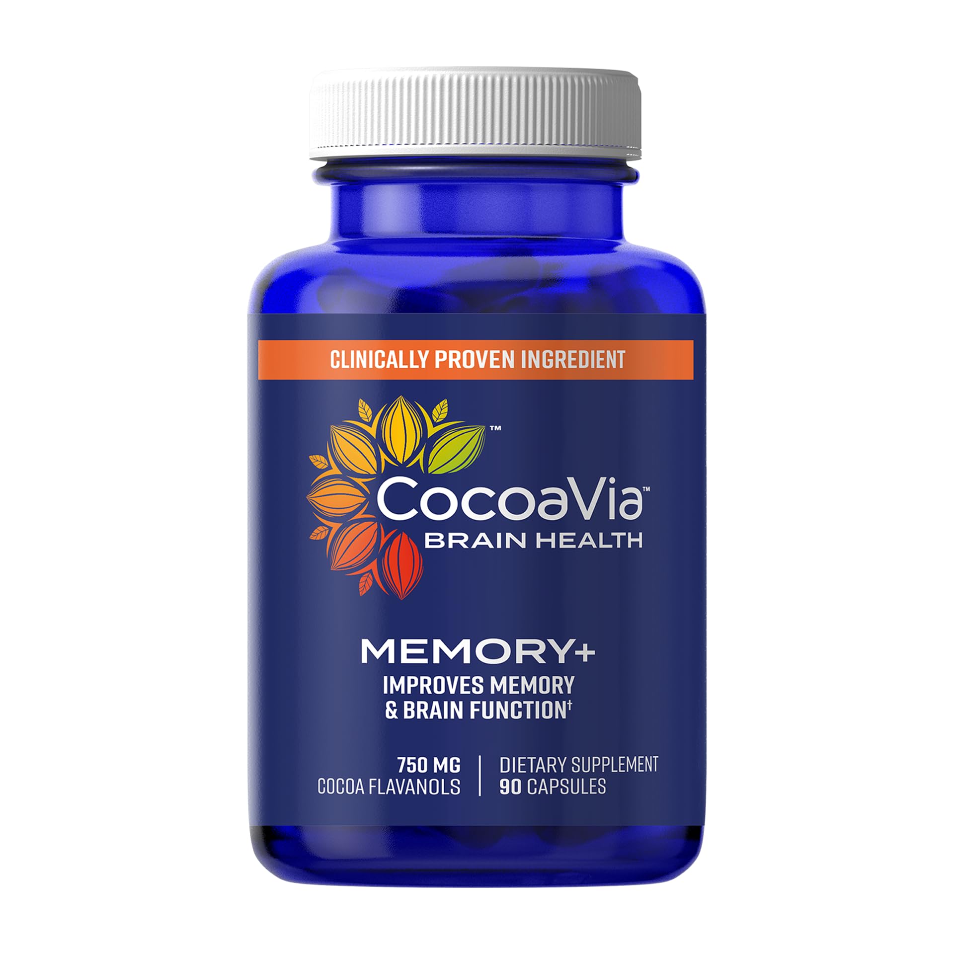 Suplemento Memory Brain Cocoavia Memory+ 750 Mg 30 Cápsulas - Venta Internacional