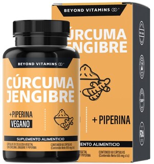 Foto 1 | Suplemento Alimenticio Beyond Vitamins Cúrcuma, Jengibre Con Pimienta Negra 60 Cápsulas