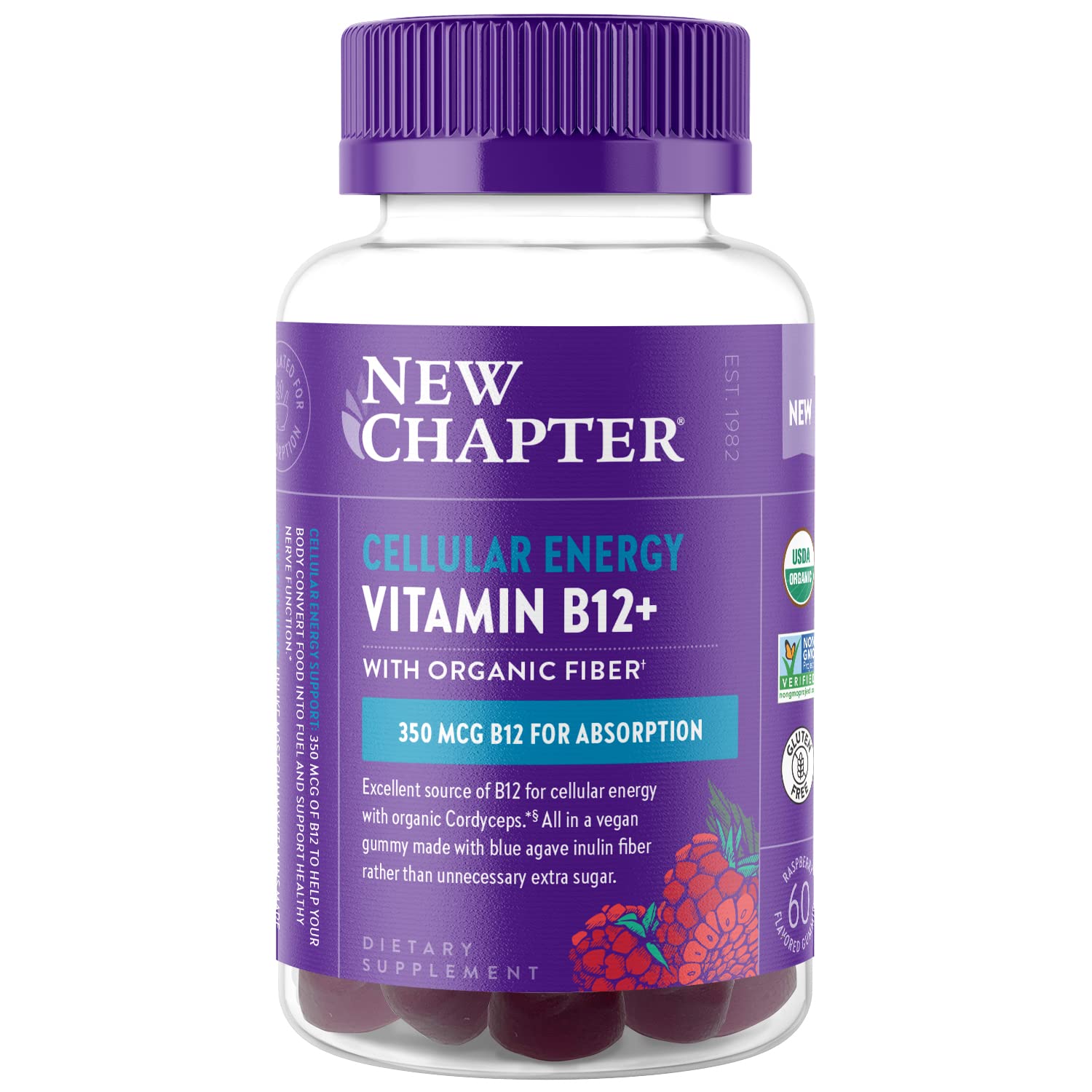 Gomitas Orgánicas con Vitamina B12 New Chapter 60 Unidades - Venta Internacional