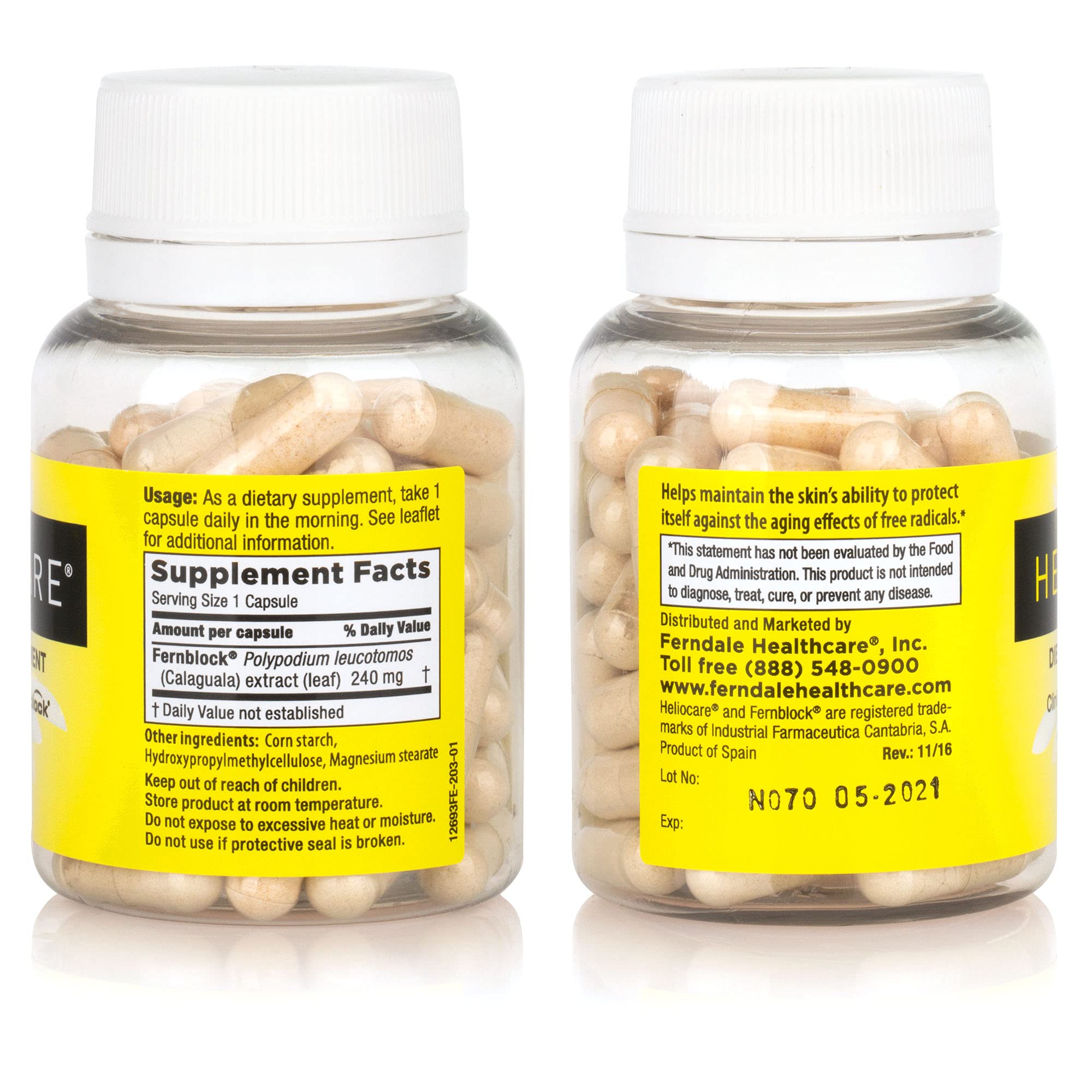 Foto 3 pulgar | Suplemento para el Cuidado de La Piel Heliocare con 240 Mg de Polypodium Leucotomos - Venta Internacional
