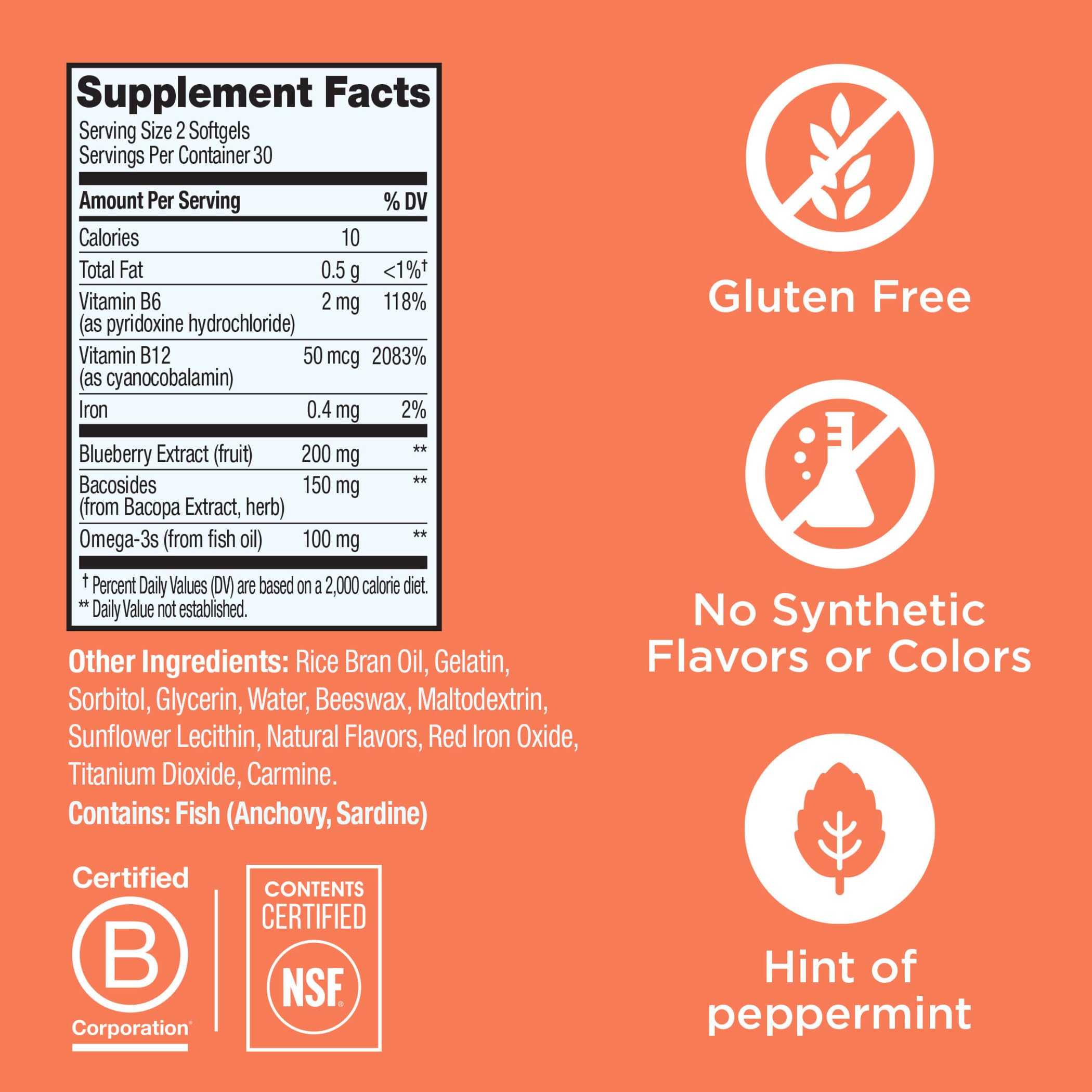 Foto 5 pulgar | Suplemento Olly Ultra Strength Brain Softgels 60 Cápsulas - Venta Internacional