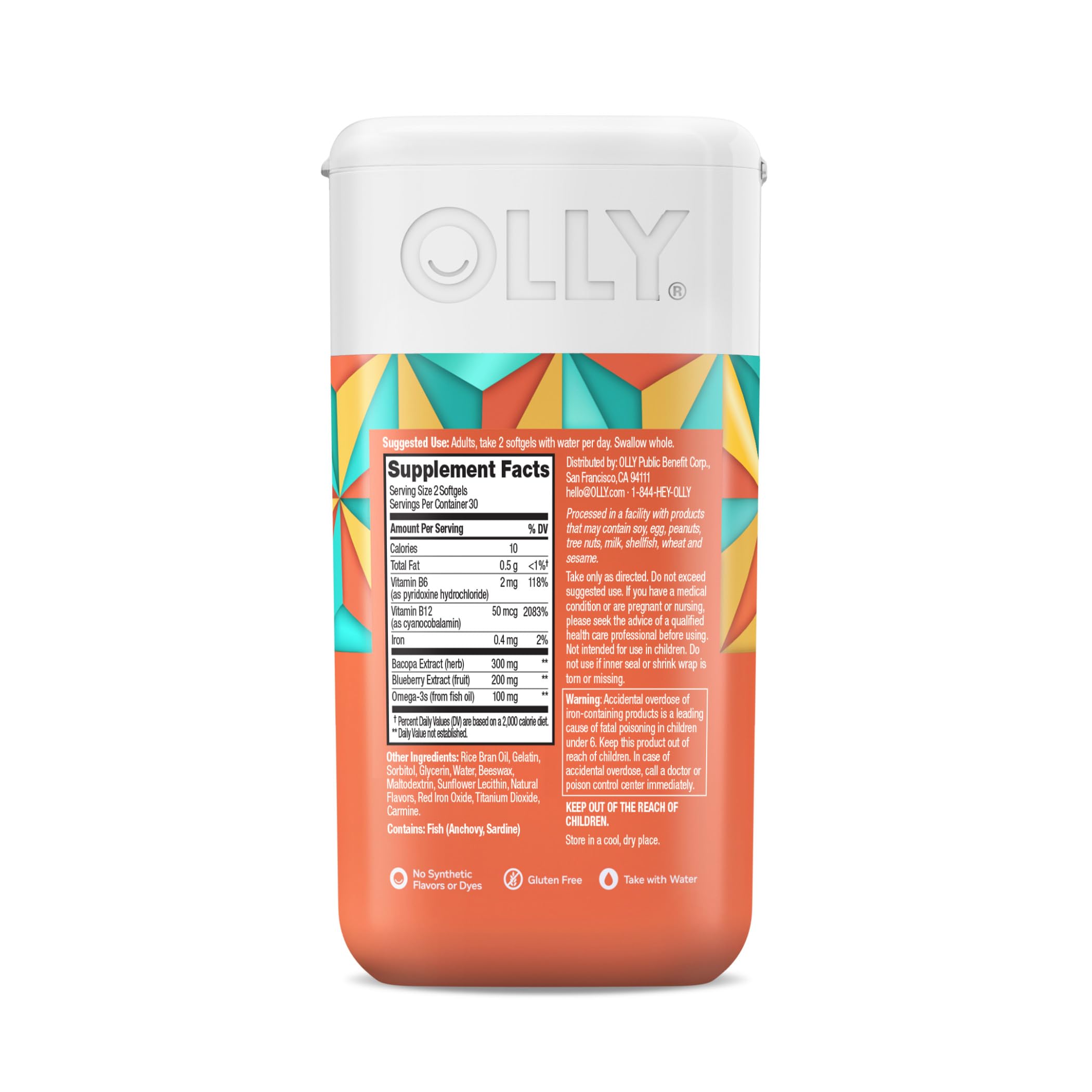 Foto 8 pulgar | Suplemento Olly Ultra Strength Brain Softgels 60 Cápsulas - Venta Internacional