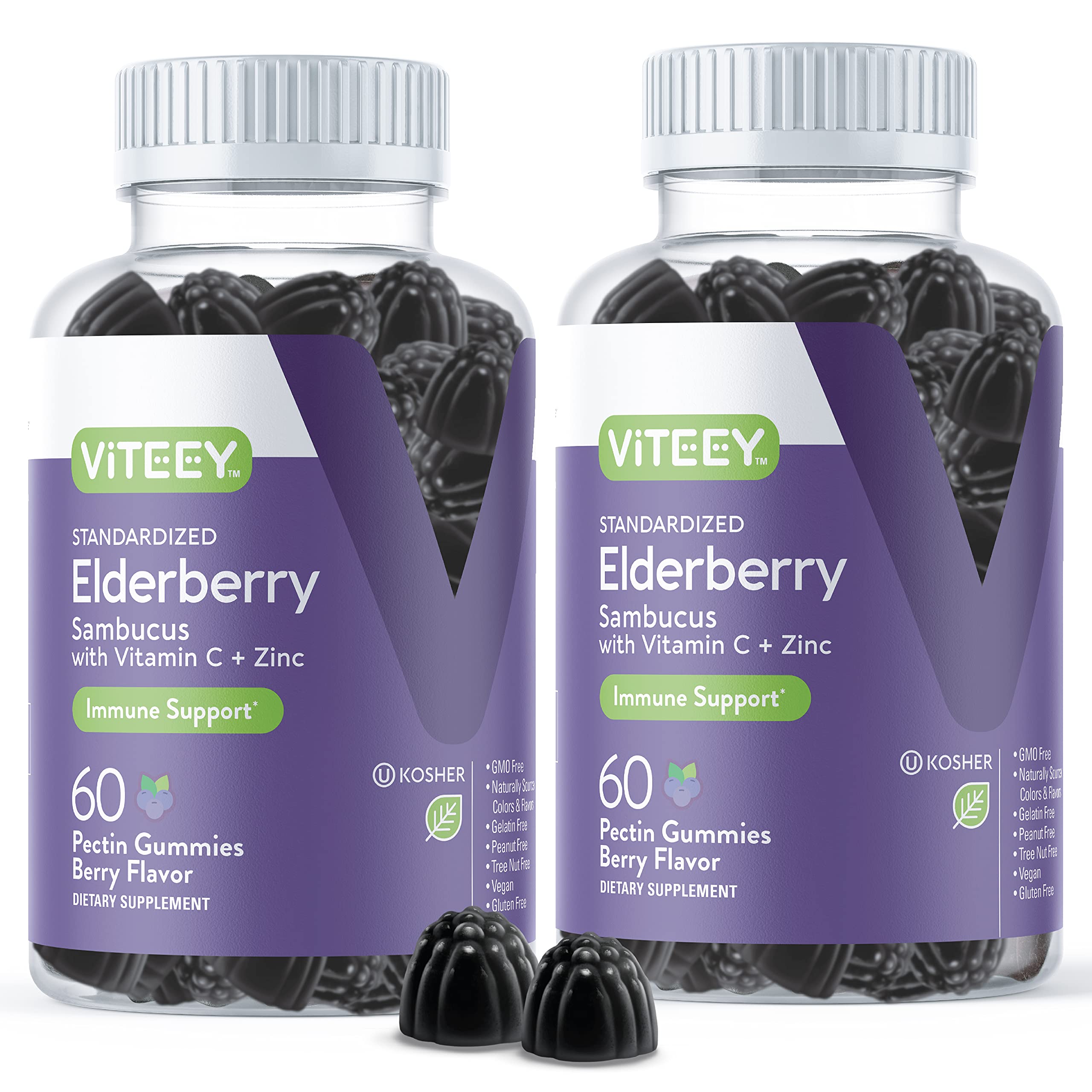 Foto 2 pulgar | Complemente Las Gomitas de Saúco Viteey Sambucus con Zinc y Vitamina C - Venta Internacional