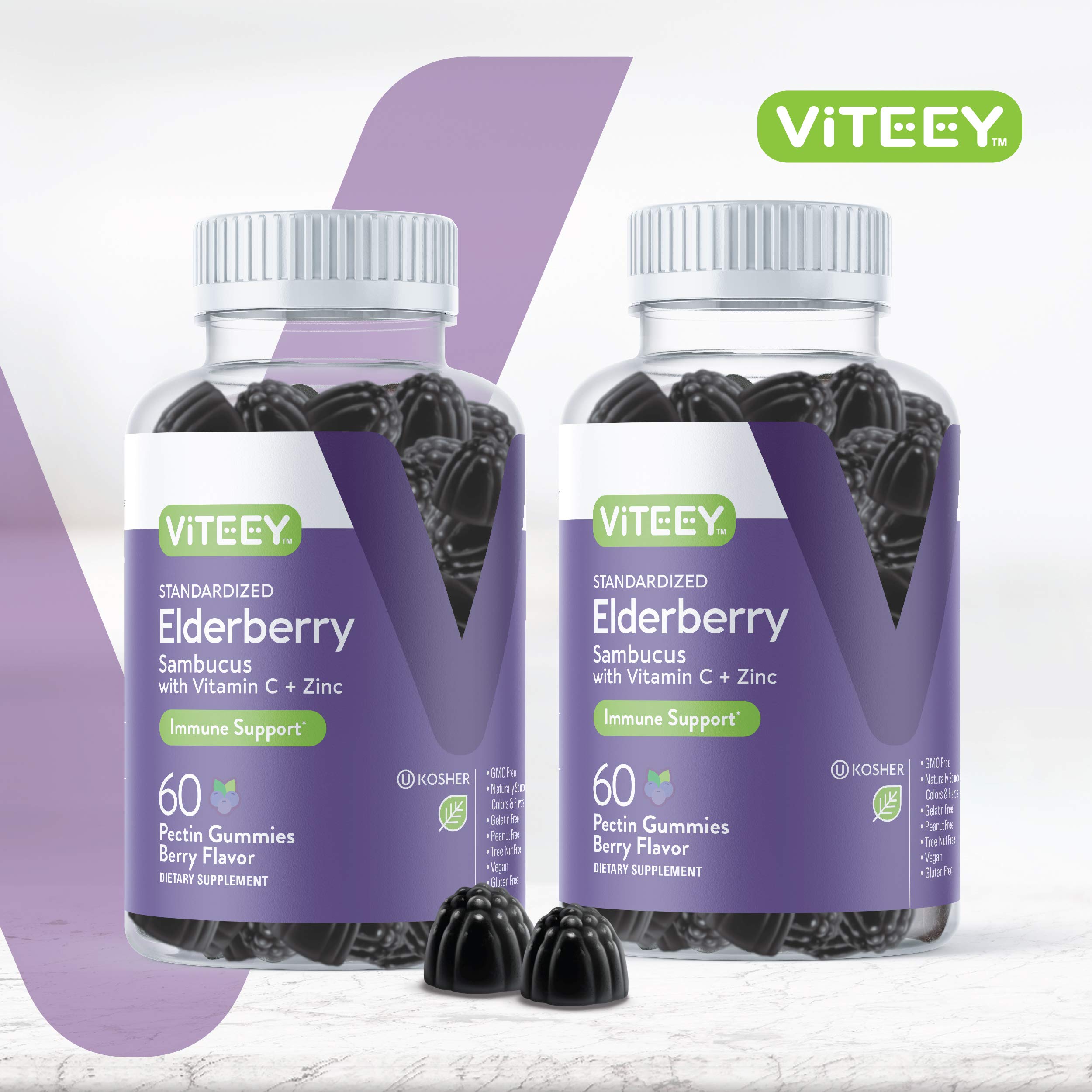 Foto 2 | Complemente Las Gomitas de Saúco Viteey Sambucus con Zinc y Vitamina C - Venta Internacional