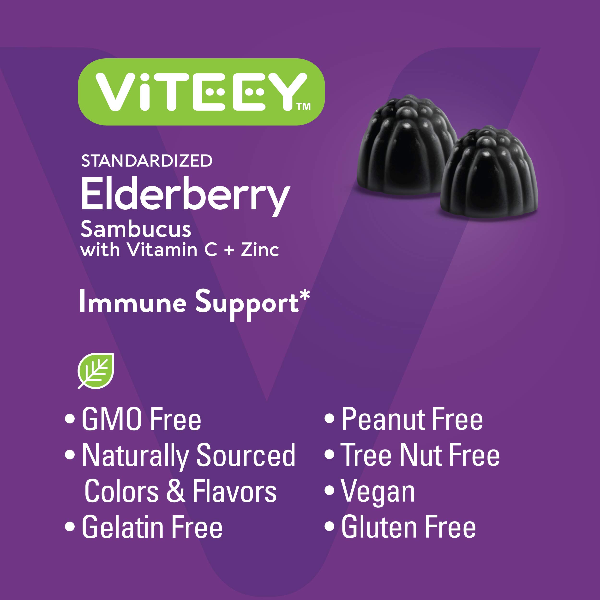 Foto 6 pulgar | Complemente Las Gomitas de Saúco Viteey Sambucus con Zinc y Vitamina C - Venta Internacional