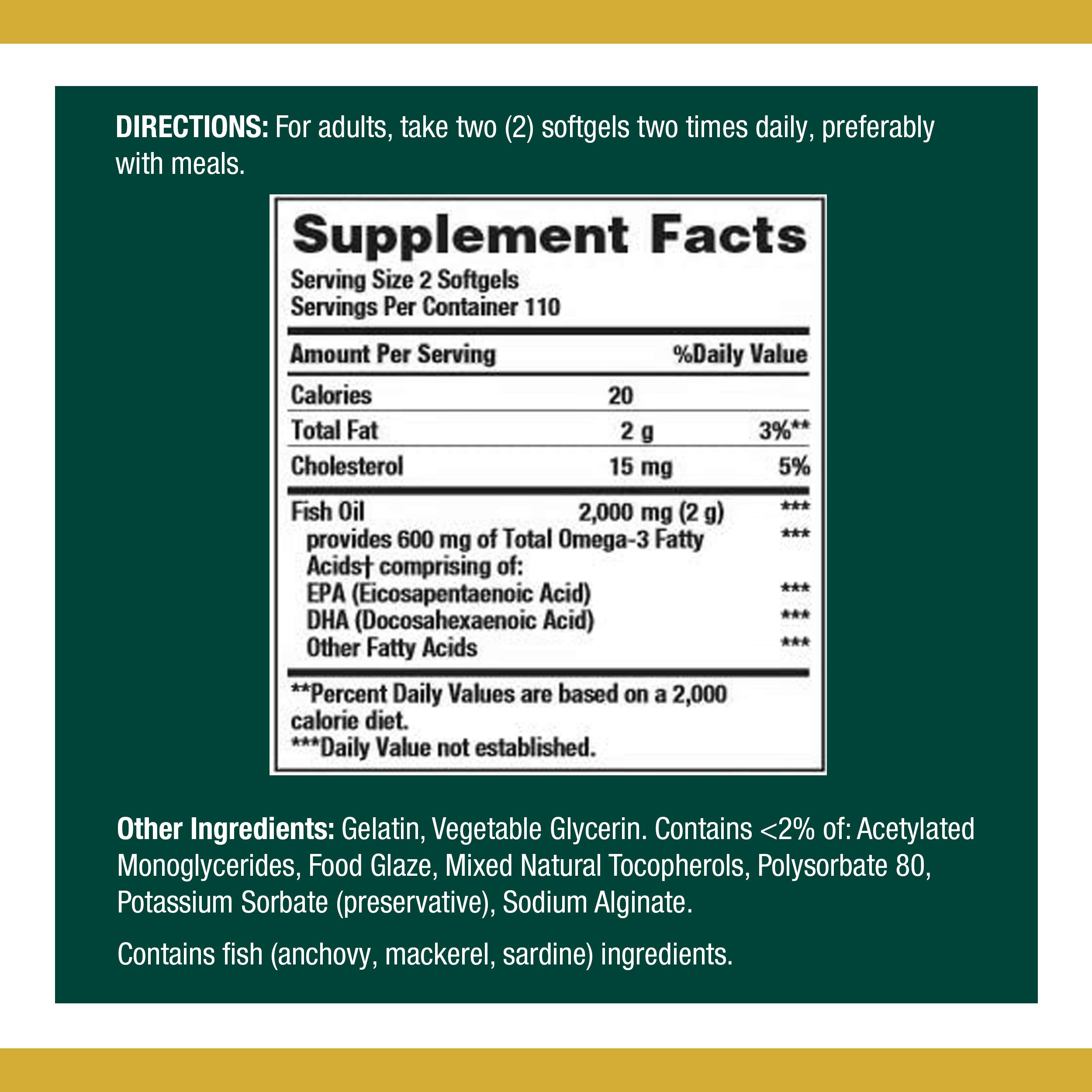 Foto 3 pulgar | Suplemento Omega 3 Nature's Bounty 1000 Mg 220 Cápsulas - Venta Internacional